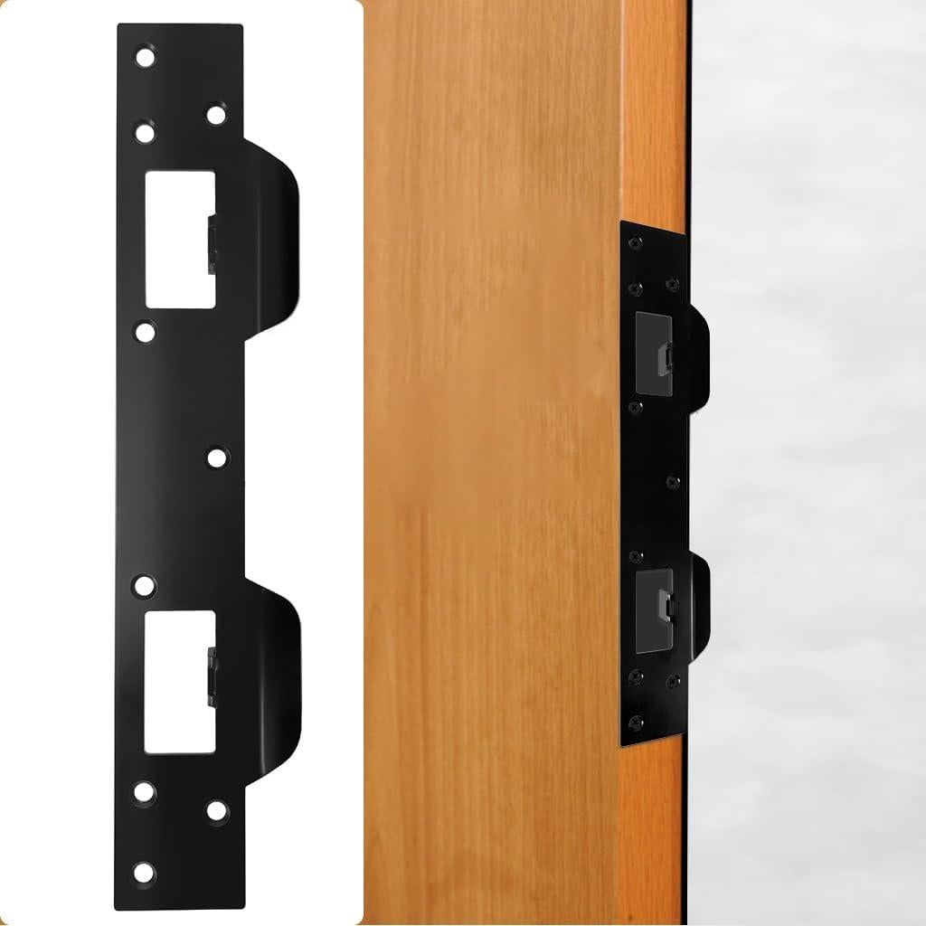 Placa de refuerzo para cerradura Primst - 2 unidades, negro