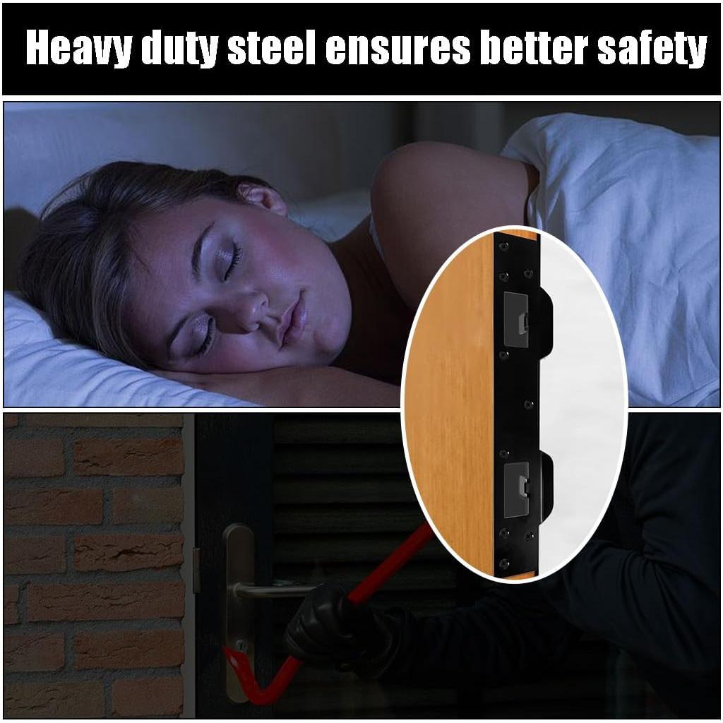 Placa de refuerzo para cerradura Primst - 2 unidades, negro