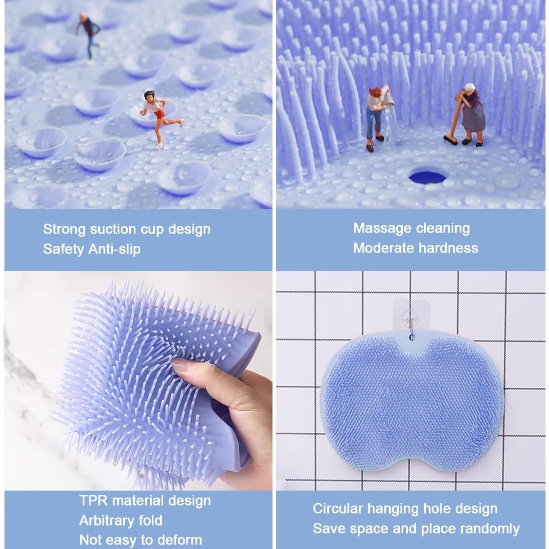 Exfoliador de Espalda y Pies VOPHIA con Ventosas - Silicona L-Azul