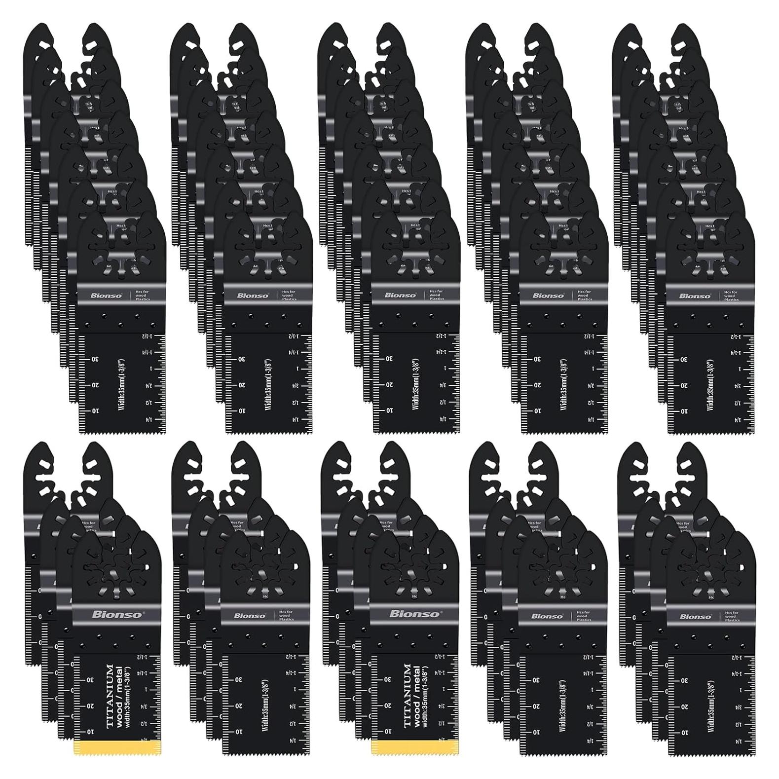 Bionso 55PCS Hojas de sierra oscilante para herramientas