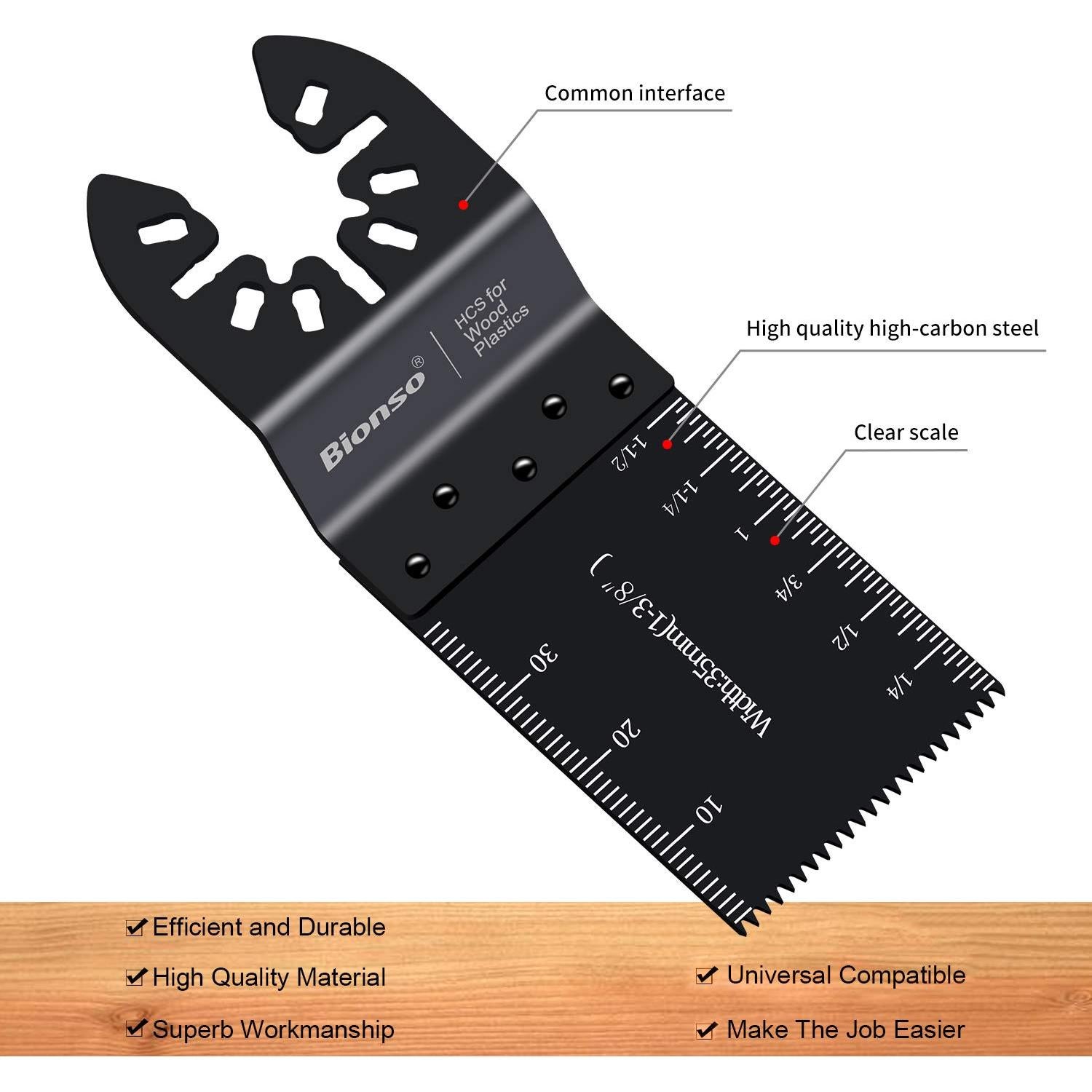 Bionso 55PCS Hojas de sierra oscilante para herramientas