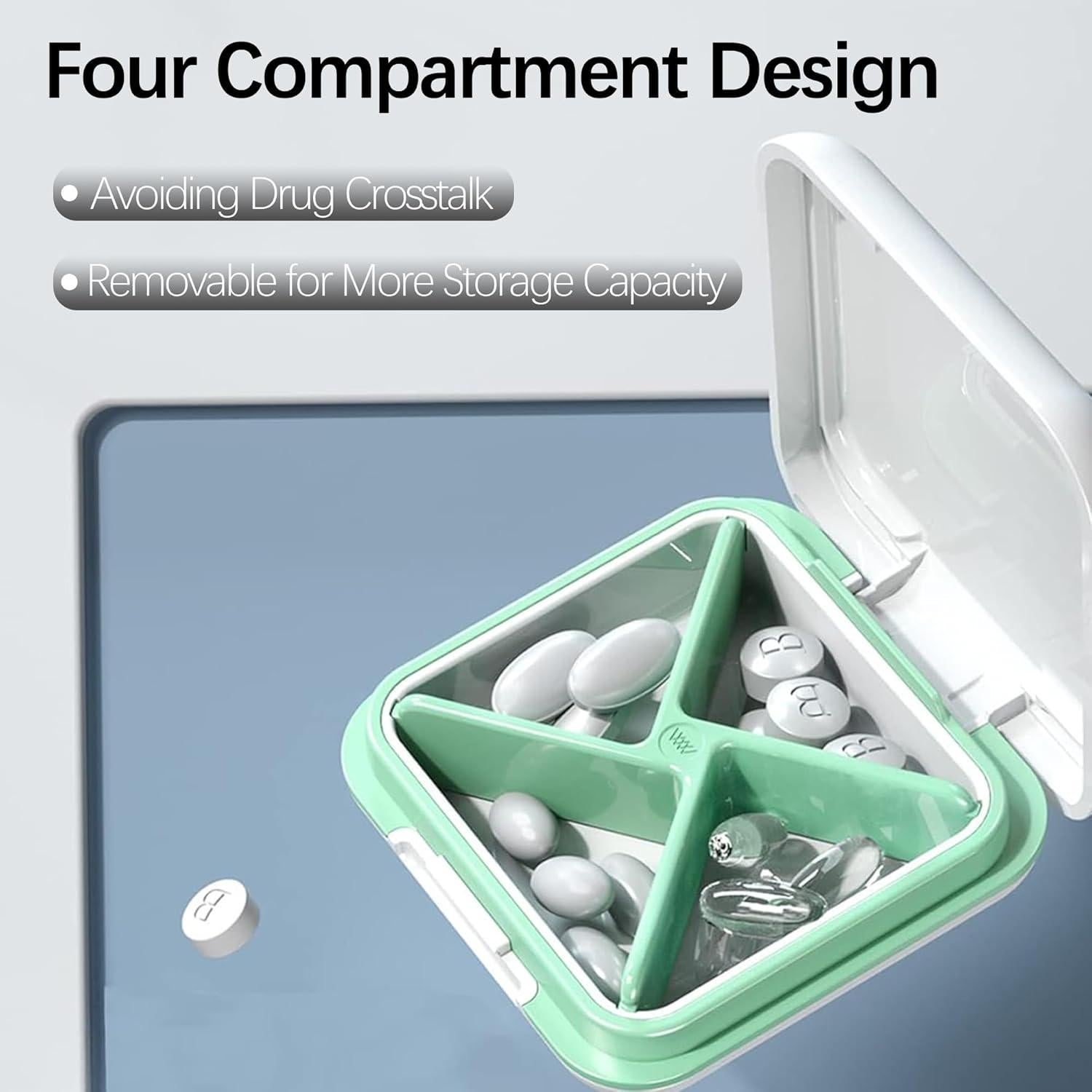 Organizador de Pastillas DUBSTAR Negro Compacto Impermeable