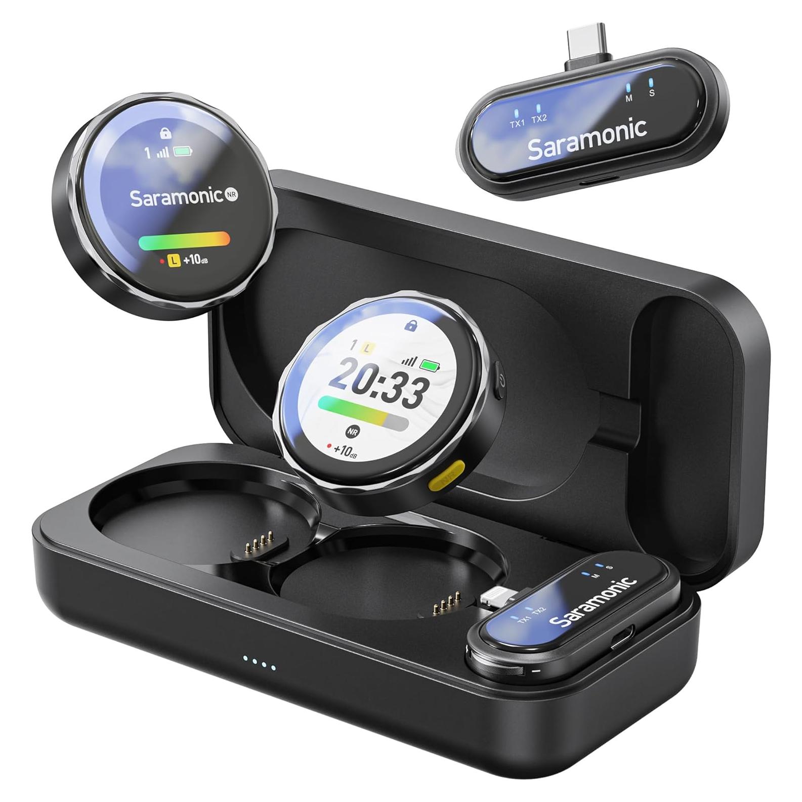 Micrófono Lavalier Inalámbrico Saramonic BlinkMe U2 USB-C y Lightning