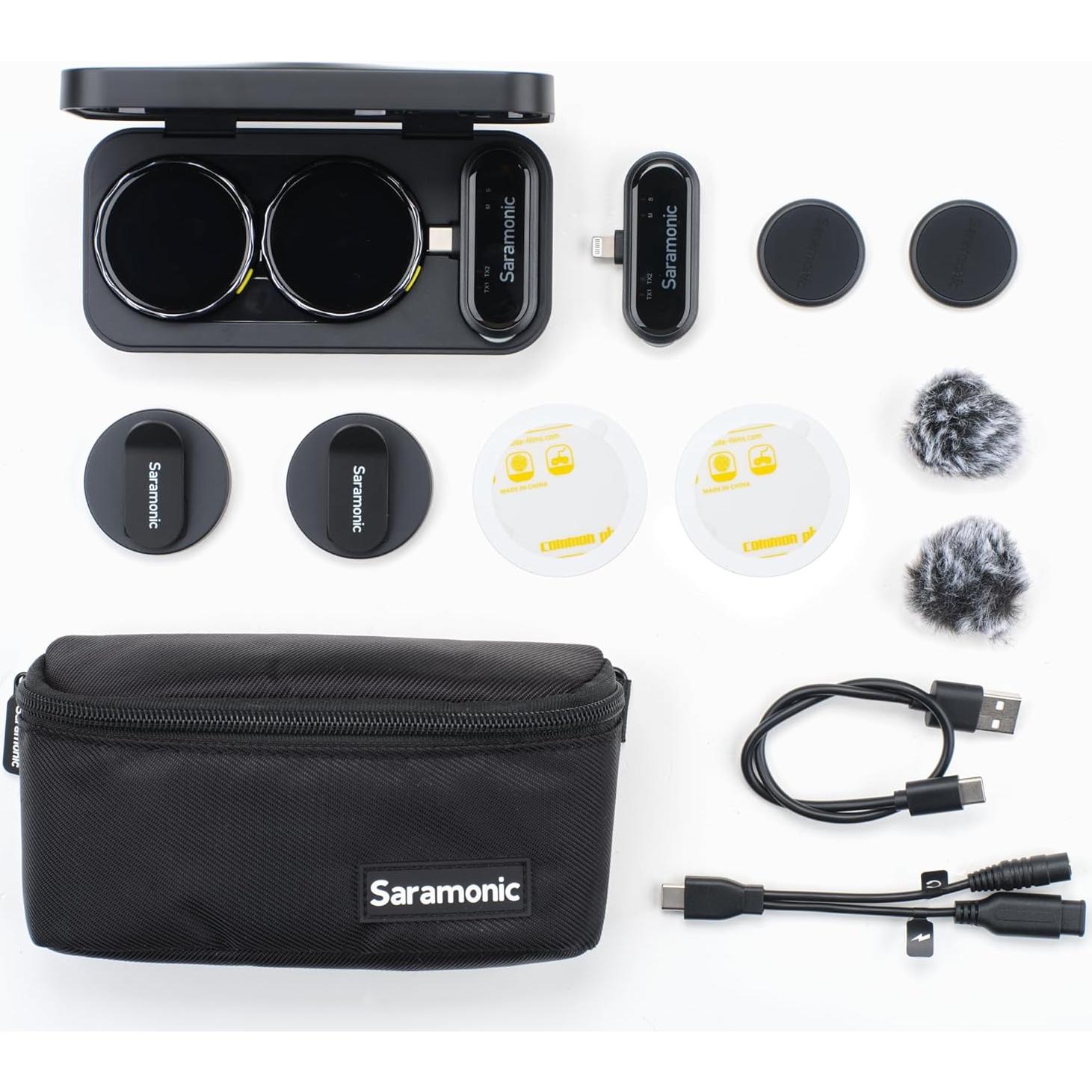 Micrófono Lavalier Inalámbrico Saramonic BlinkMe U2 USB-C y Lightning