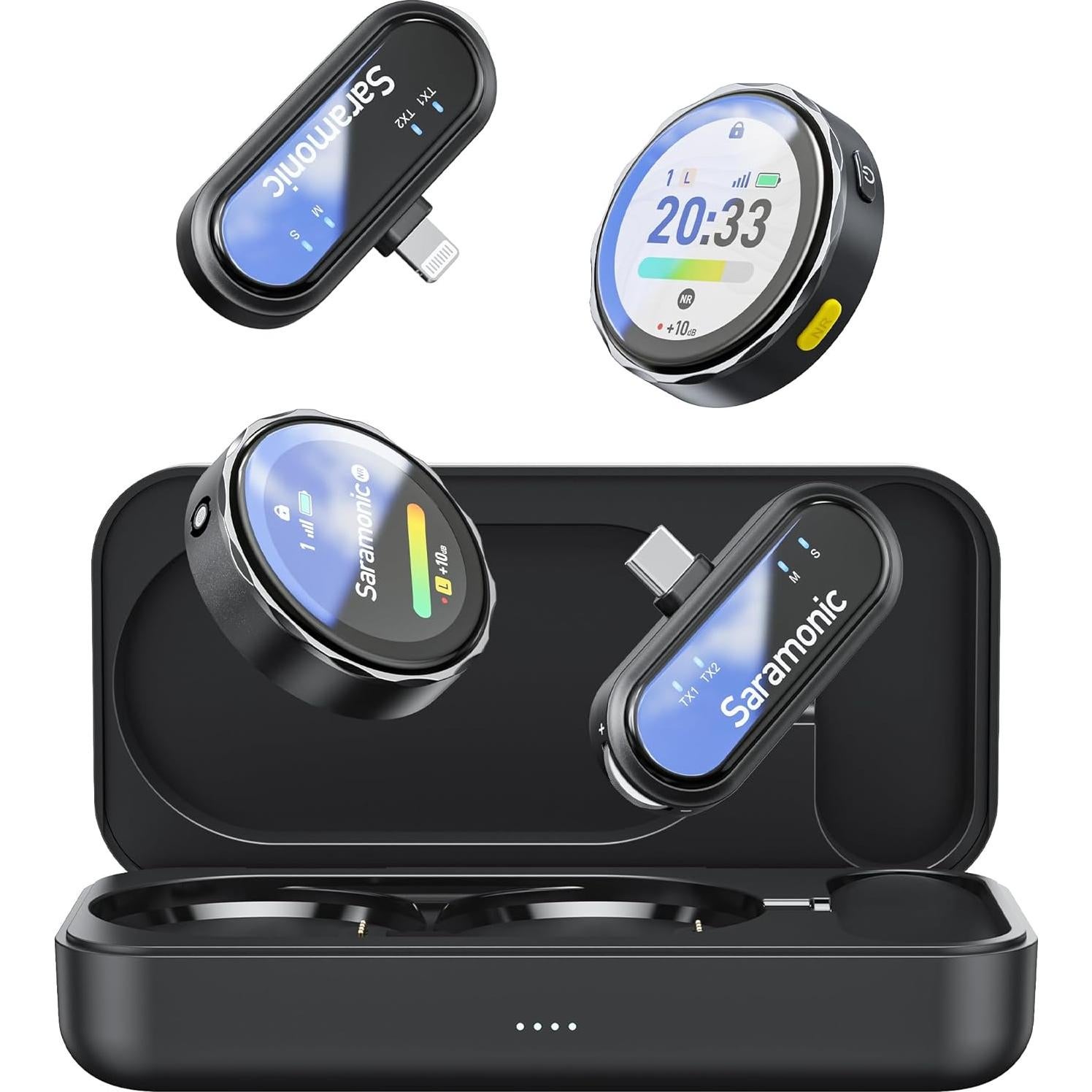 Micrófono Lavalier Inalámbrico Saramonic BlinkMe U2 USB-C y Lightning