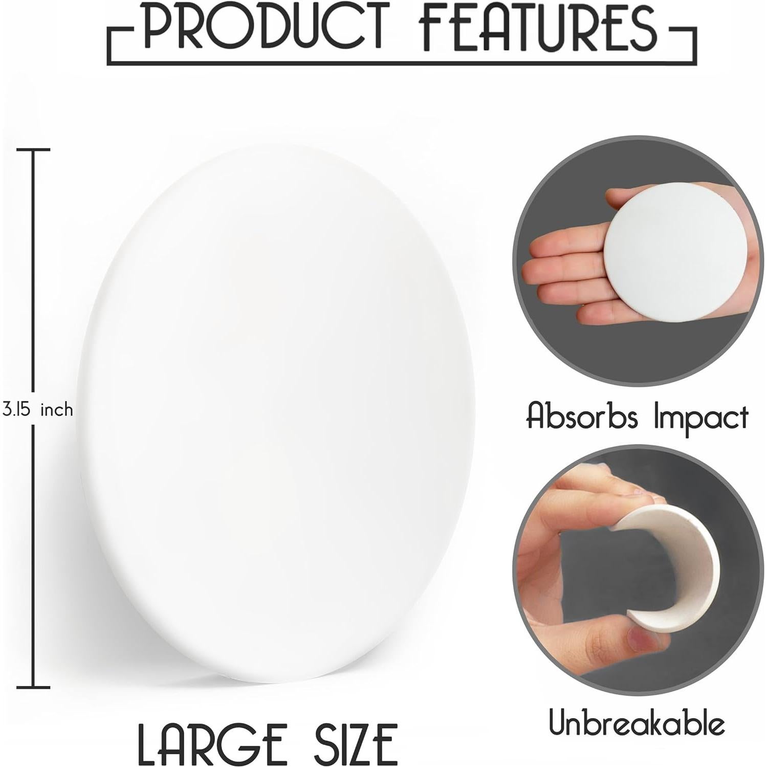 Topes de puerta ProStoppr 8 PCS 8 cm Silicona Absorbente