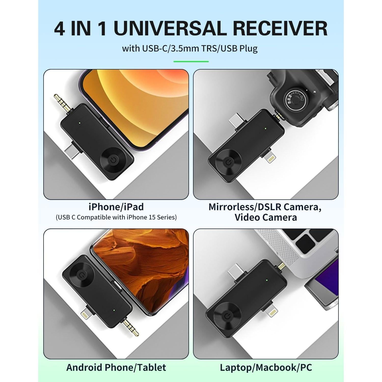 Micrófono Lavalier Inalámbrico Tearstone 3 en 1 para iPhone