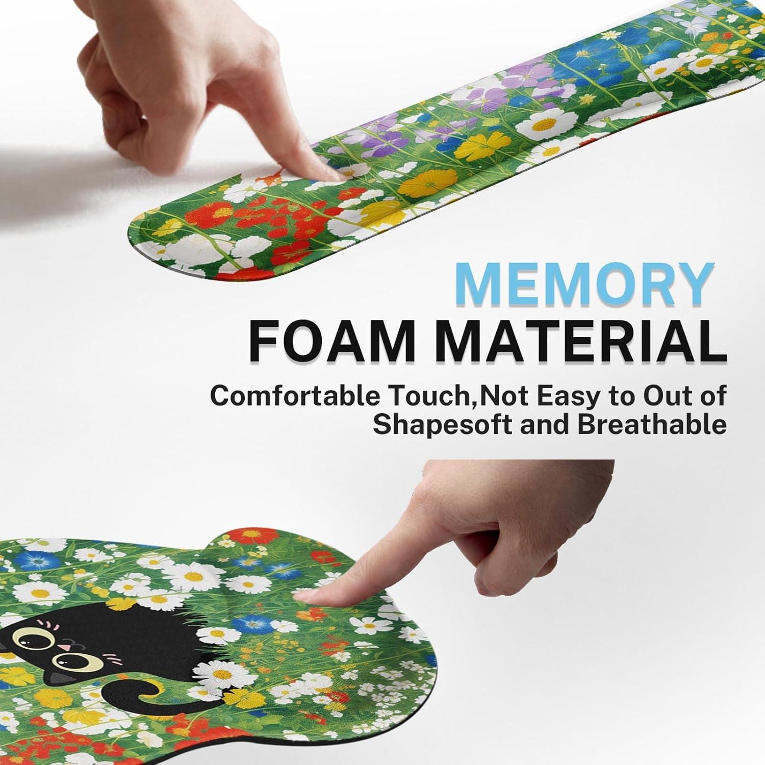 Arttown Alfombrilla de Escritorio 4 en 1 Gato Negro 90x40cm