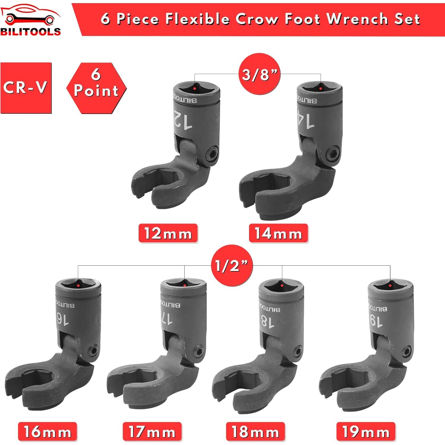 Juego de Llaves Flexibles BILITOOLS 12-19 mm para Tuercas