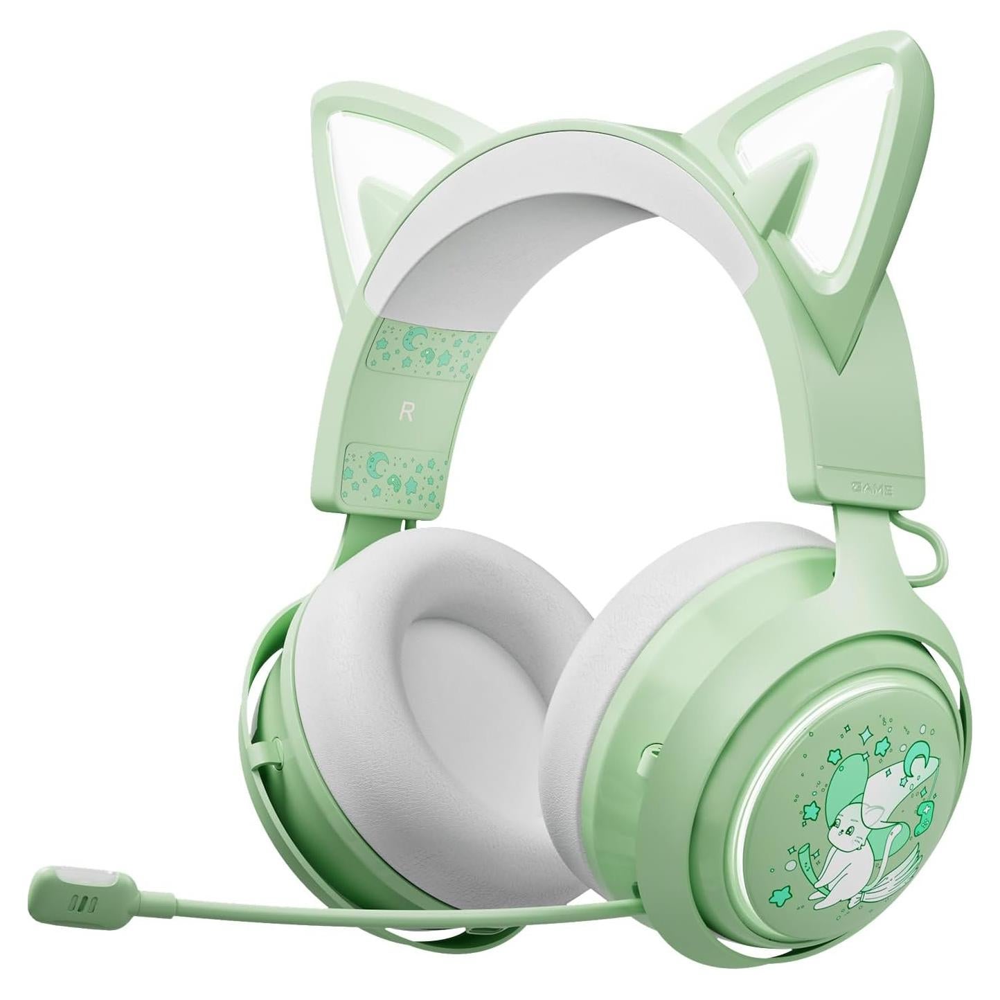 Auriculares Inalámbricos EASARS GS510 con Orejas de Gato Verde
