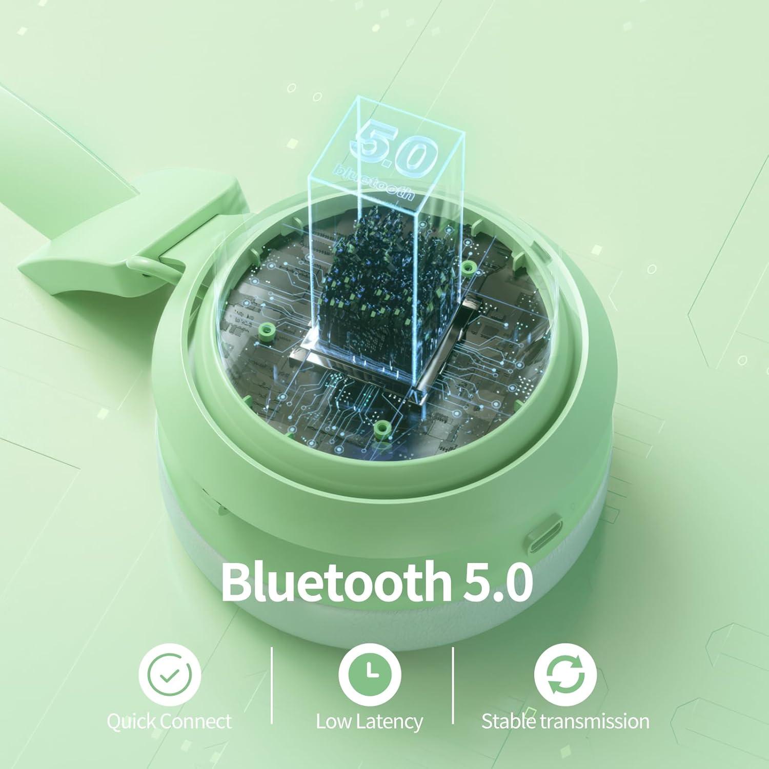 Auriculares Inalámbricos EASARS GS510 con Orejas de Gato Verde