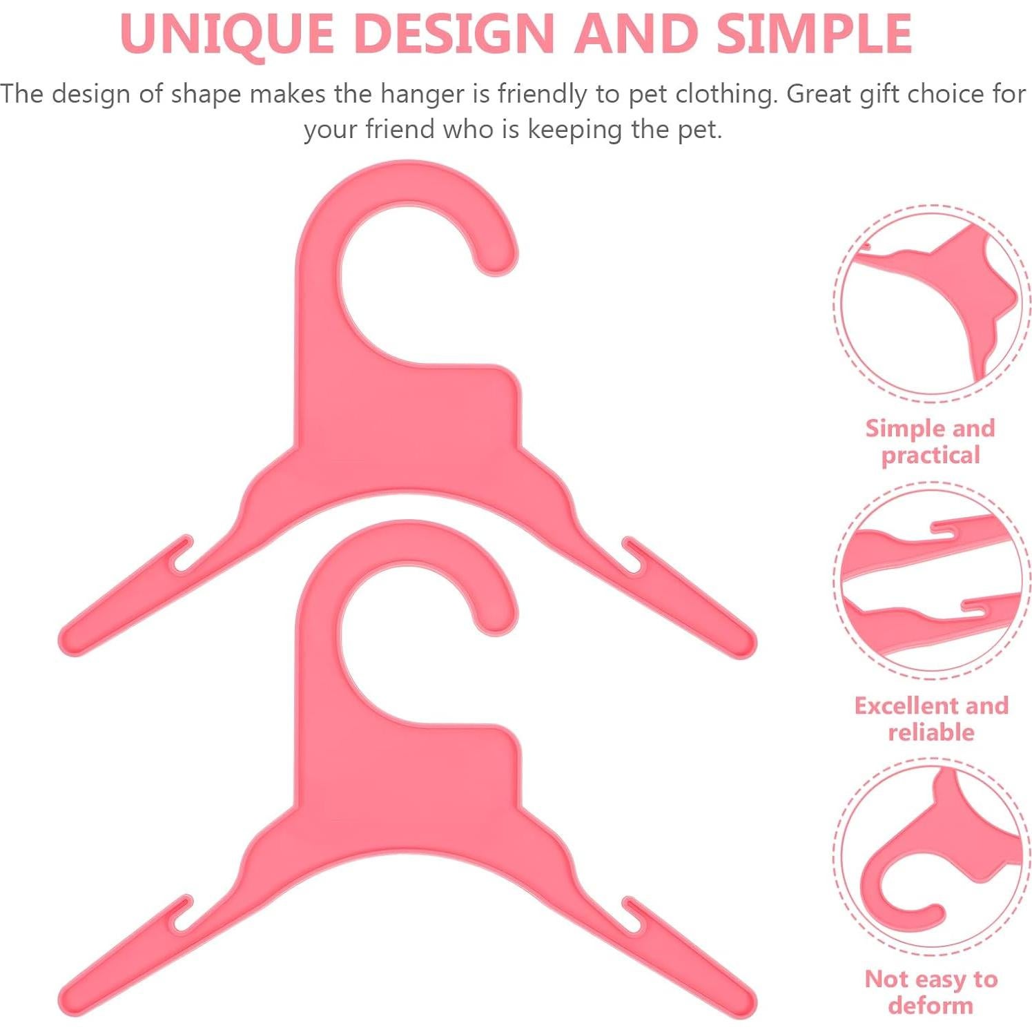 Perchas para Mascotas POPETPOP 40 pcs Plástico Rosa