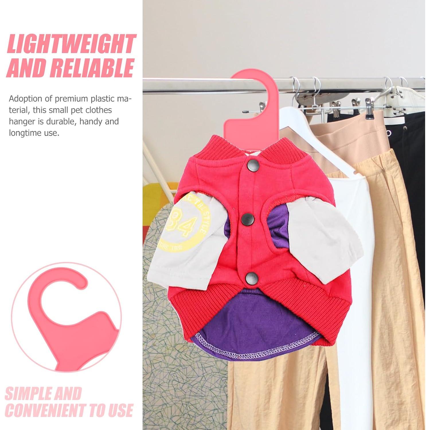 Perchas para Mascotas POPETPOP 40 pcs Plástico Rosa