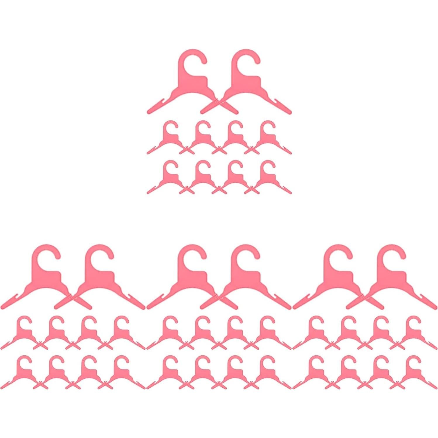 Perchas para Mascotas POPETPOP 40 pcs Plástico Rosa