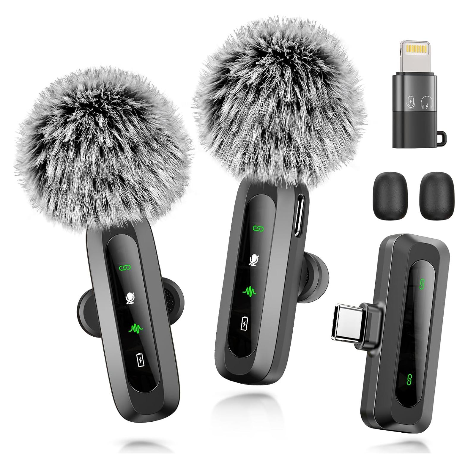 Micrófono Inalámbrico Lavalier K3 para iPhone/Android LED