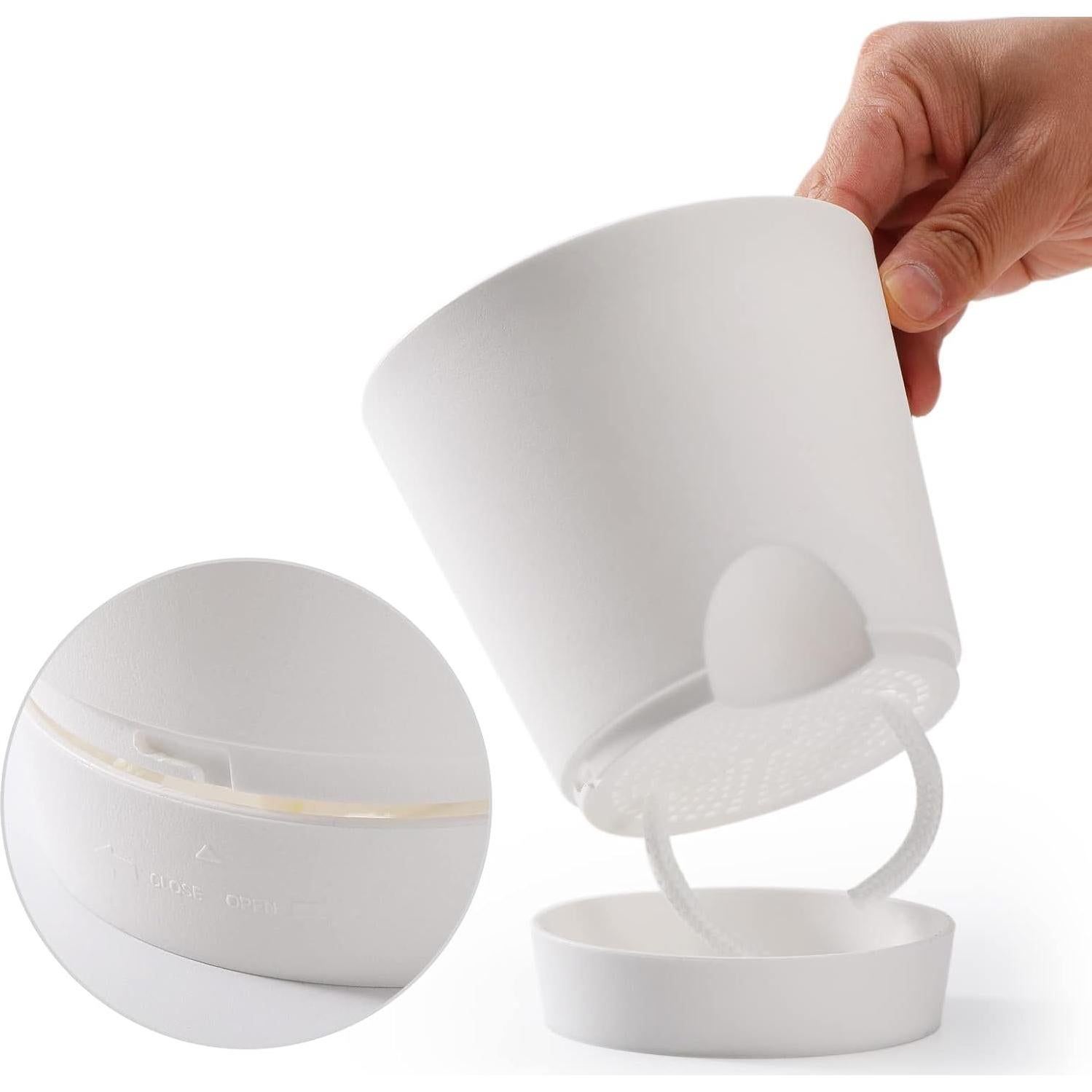 Macetas Autorriego 6 PCS Qaobo 12,7 cm Drenaje Blanco