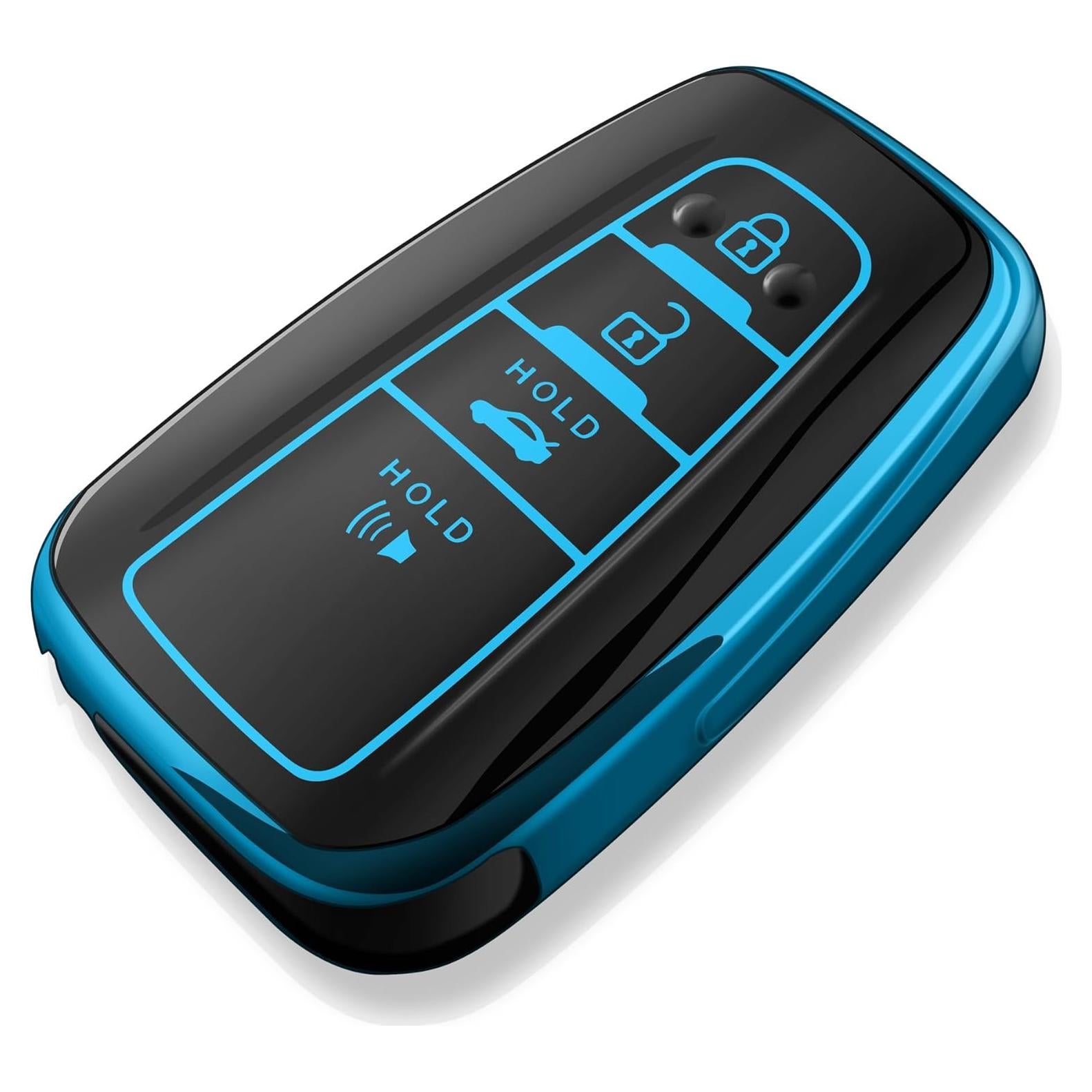Funda de Llave Tukellen TPU Azul para Toyota 2020-2024