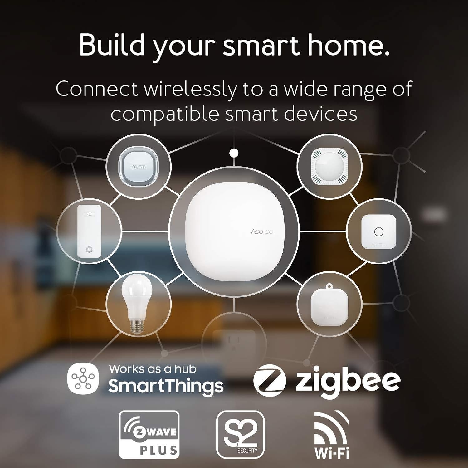 Hub de Hogar Inteligente Aeotec, Compatible con SmartThings