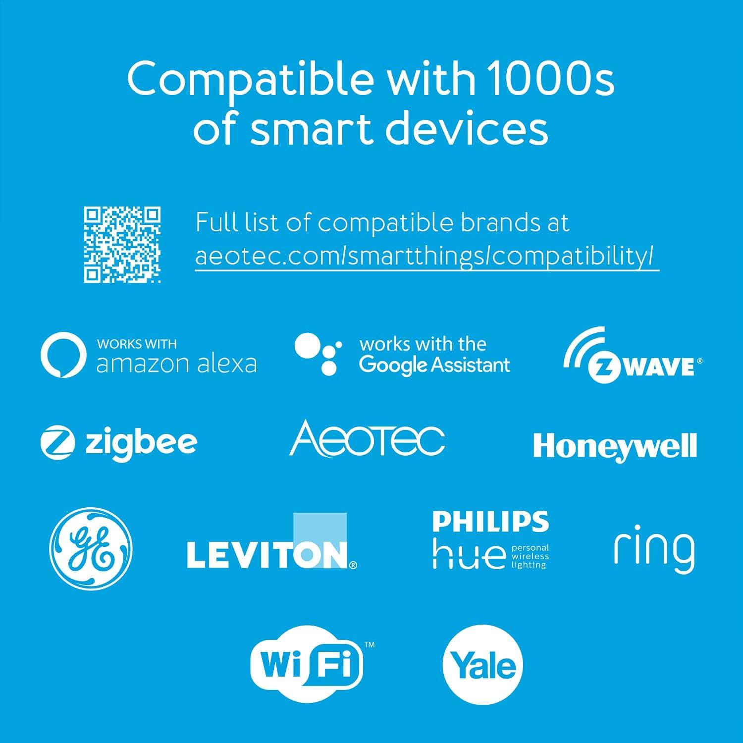 Hub de Hogar Inteligente Aeotec, Compatible con SmartThings