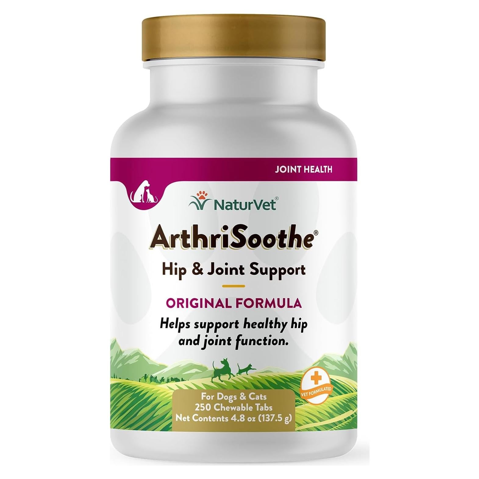 Suplemento NaturVet ArthriSoothe para Caderas y Articulaciones 250 Ct