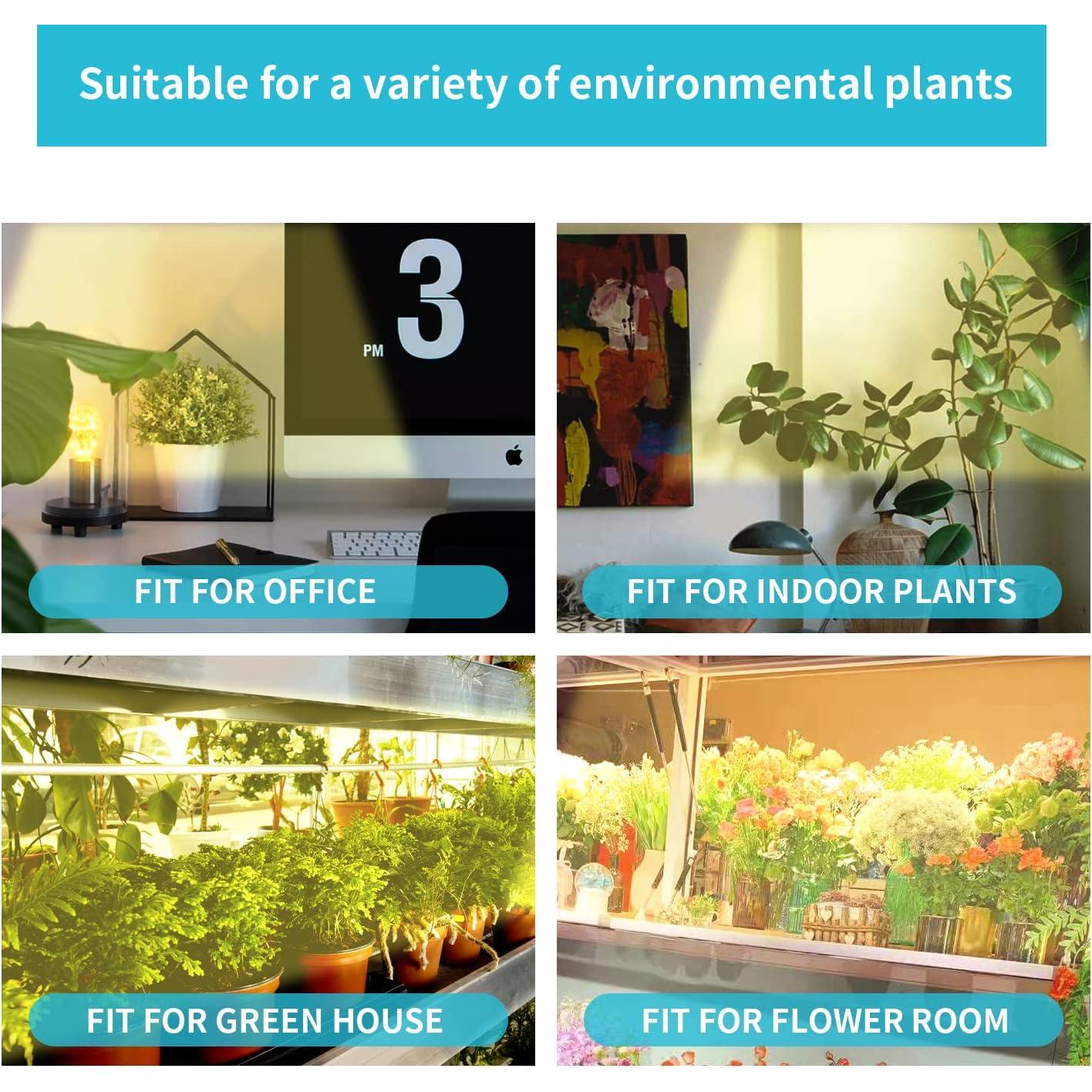 Tiras de luz LED para plantas Hywyimlait 3500K 2 cabezales