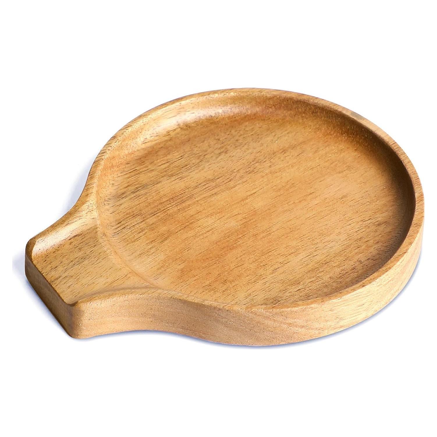 Soporte de Cuchara de Madera de Acacia LBEMEY Antideslizante