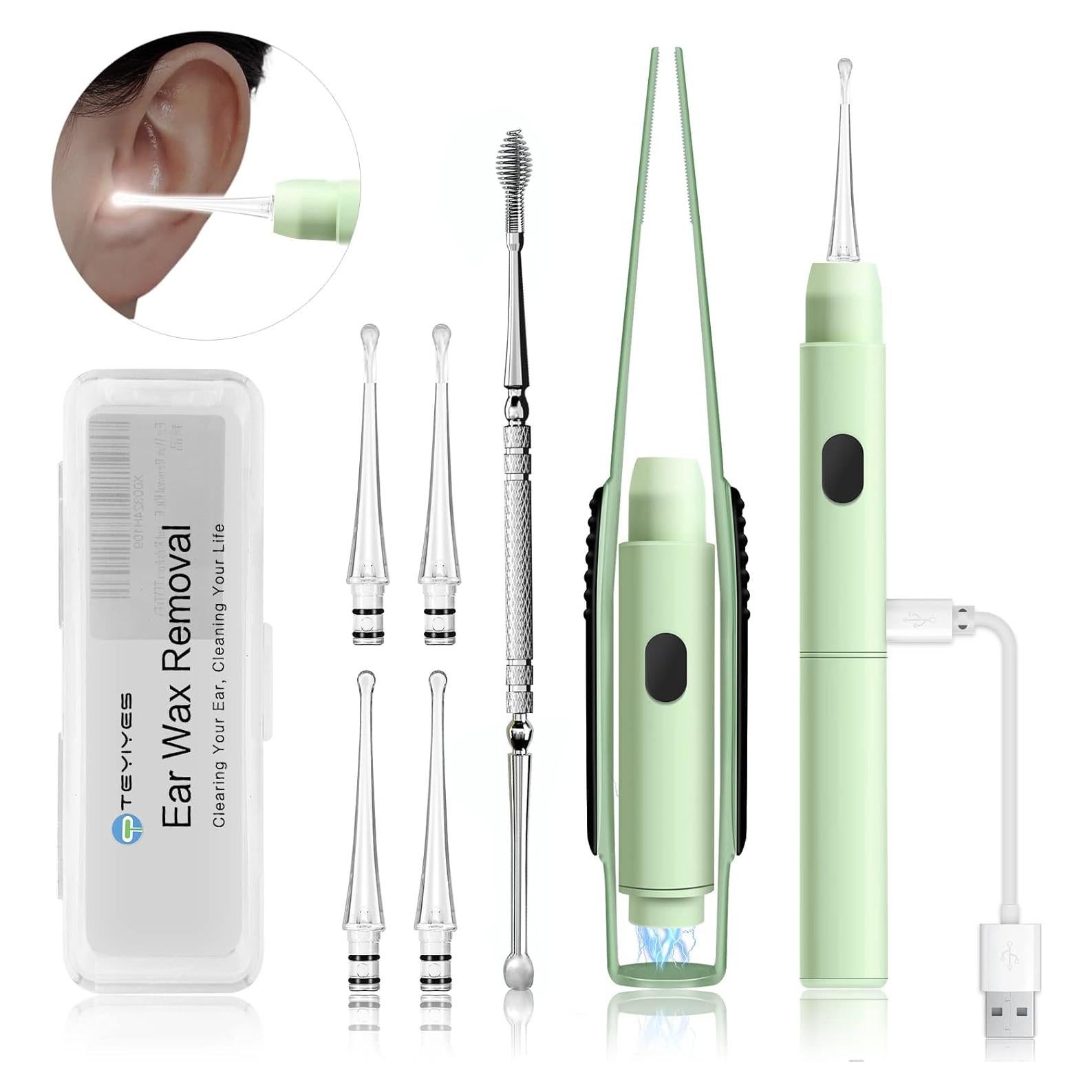 Juego de Herramientas de Limpieza de Oídos TEYIYES con Luz LED