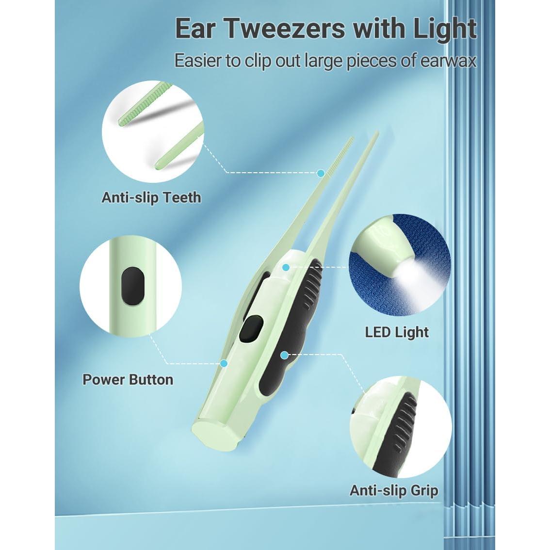 Juego de Herramientas de Limpieza de Oídos TEYIYES con Luz LED