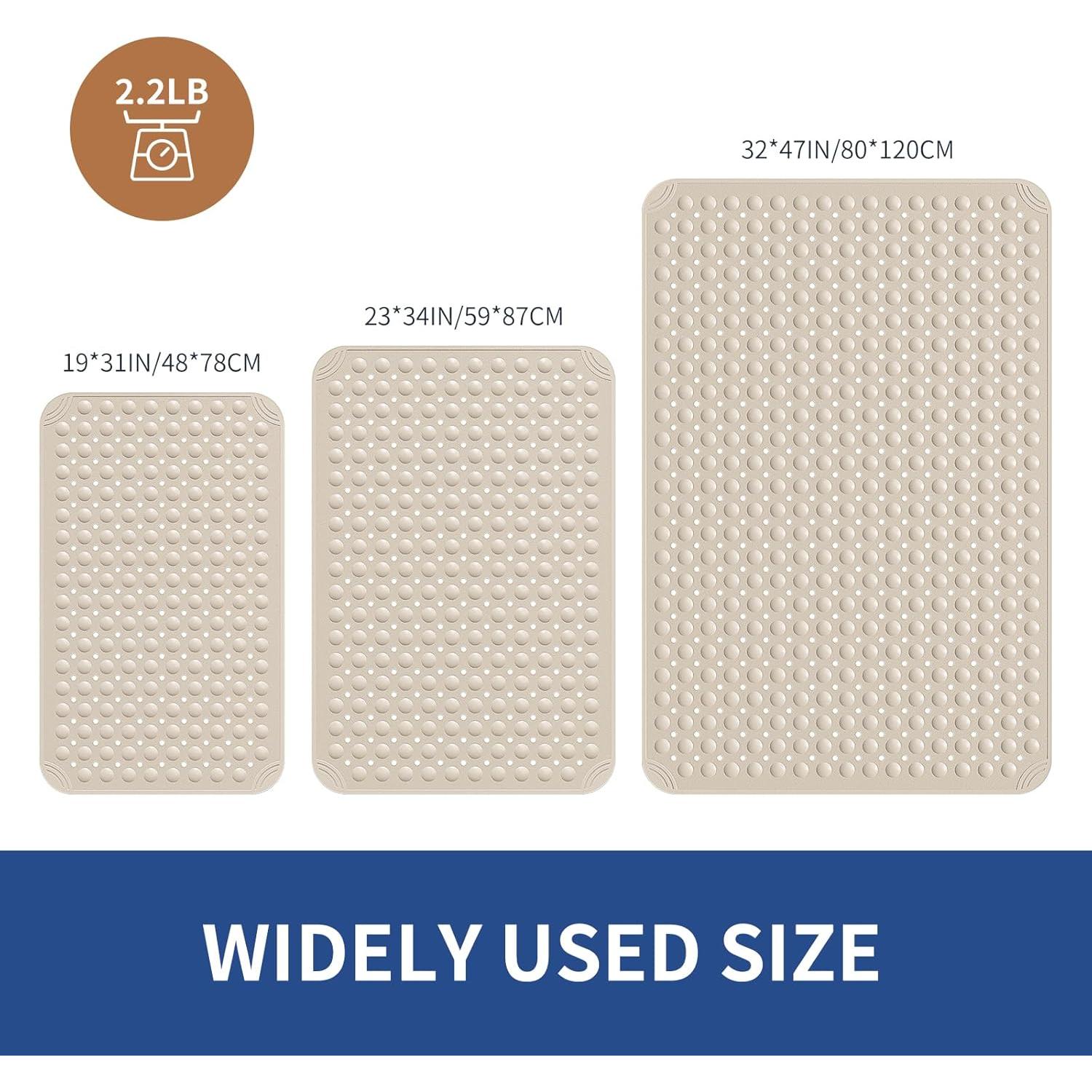 Tapete de Baño Antideslizante OTHWAY 79x48cm TPE Albaricoque