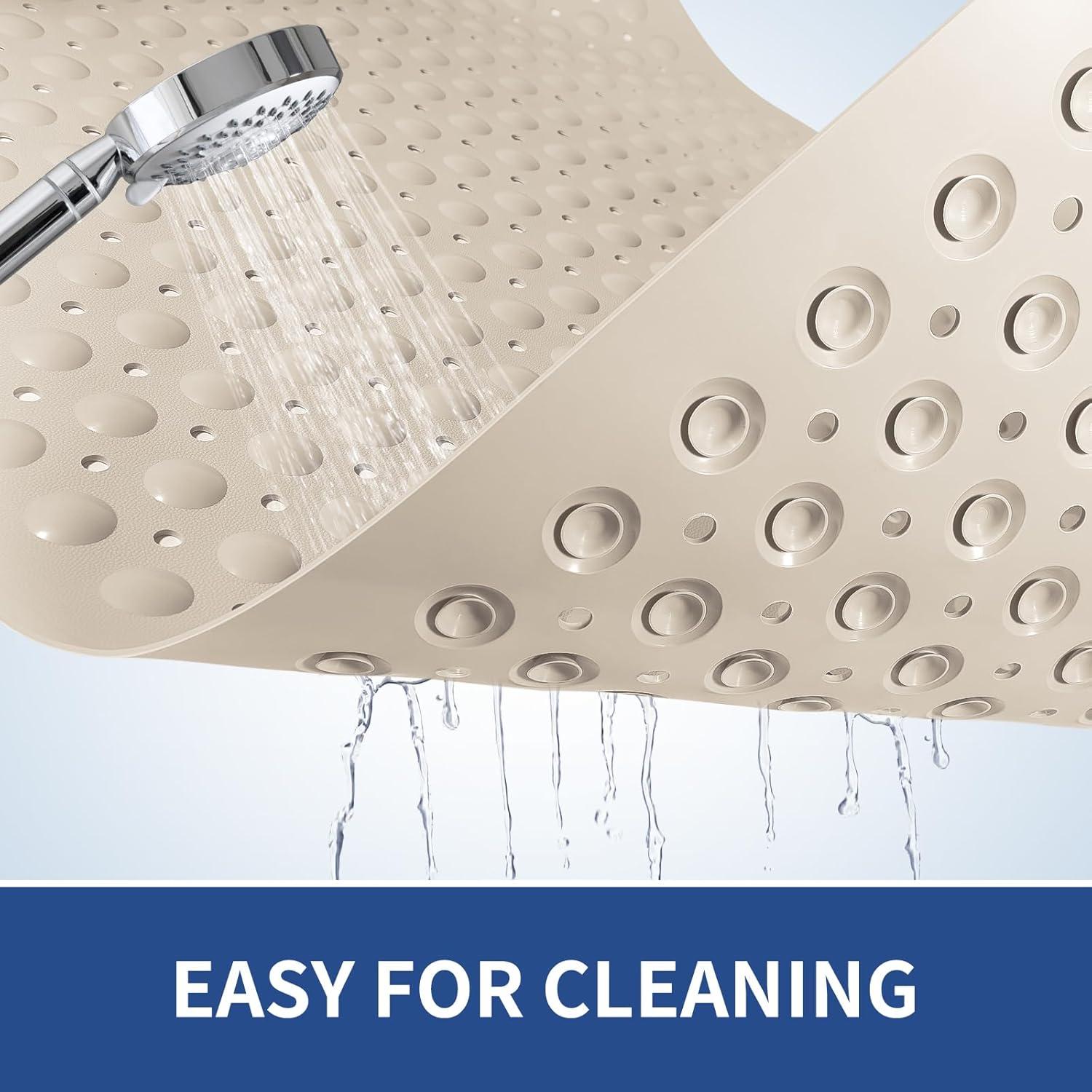 Tapete de Baño Antideslizante OTHWAY 79x48cm TPE Albaricoque