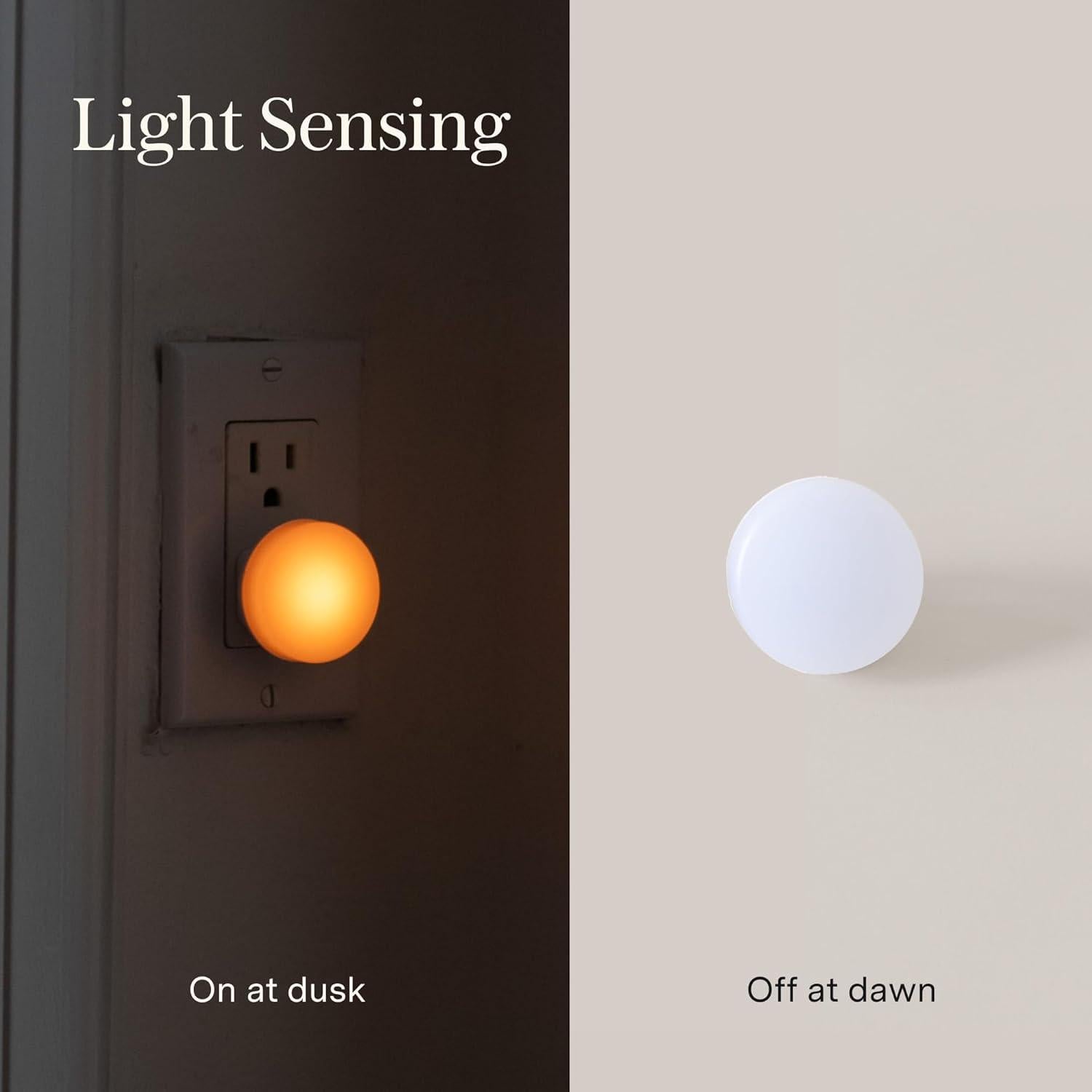 Luces Nocturnas Enchufables Loftie 0.5W Ámbar Cálido - Paquete de 3