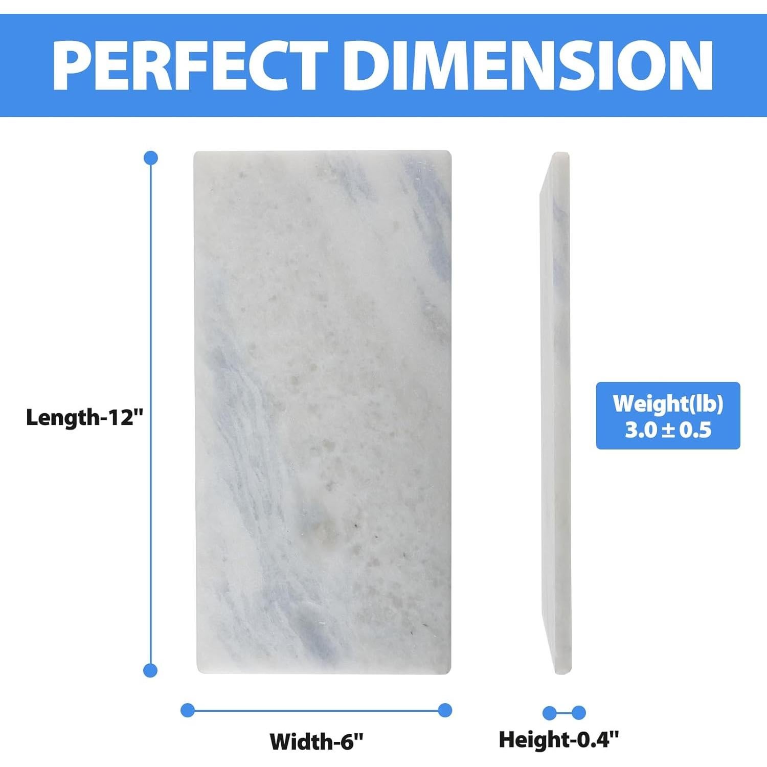 Bandeja de Mármol Natural Koville 30x15 cm para Cocina y Baño