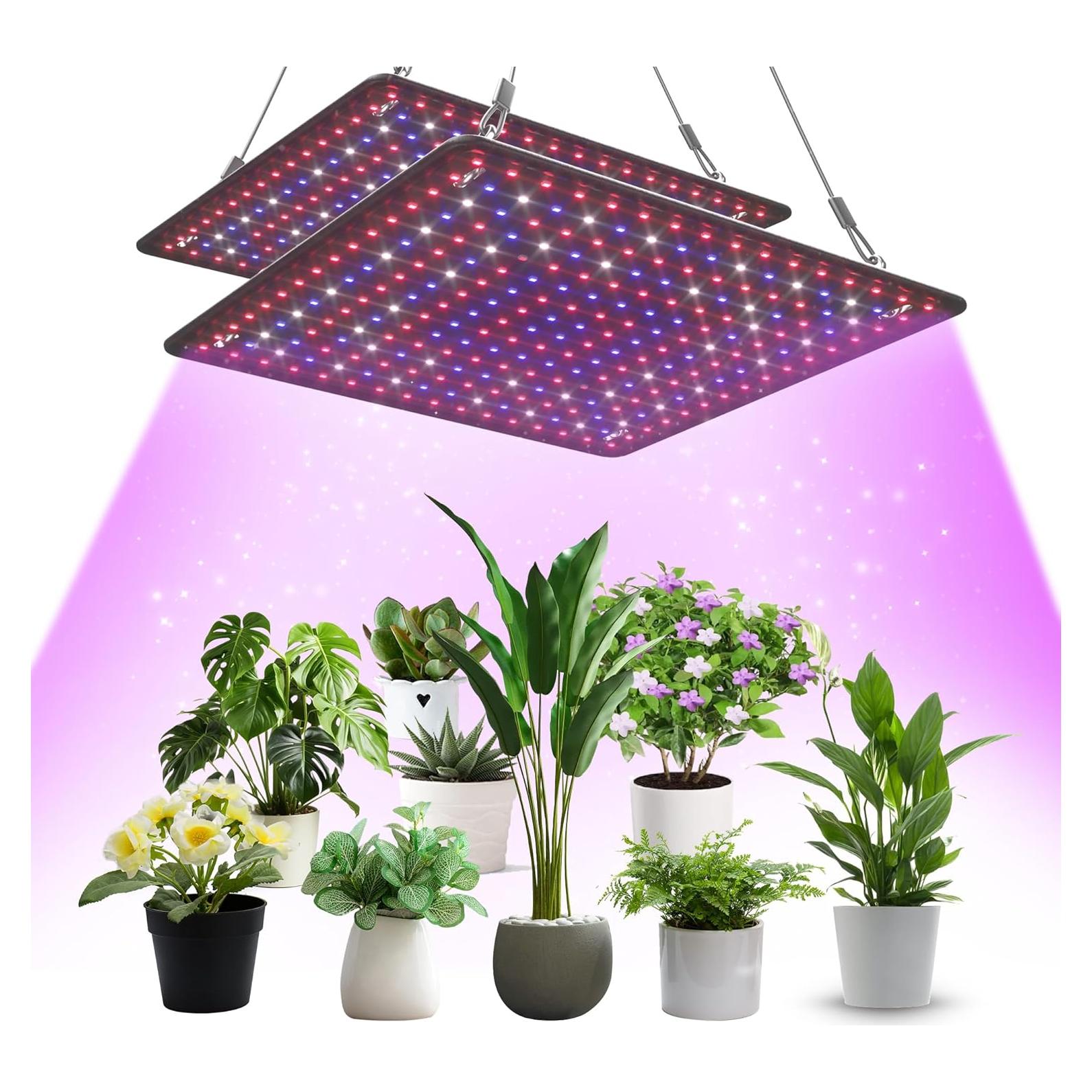 Paquete de 2 Paneles LED Uallhome 200W Espectro Completo