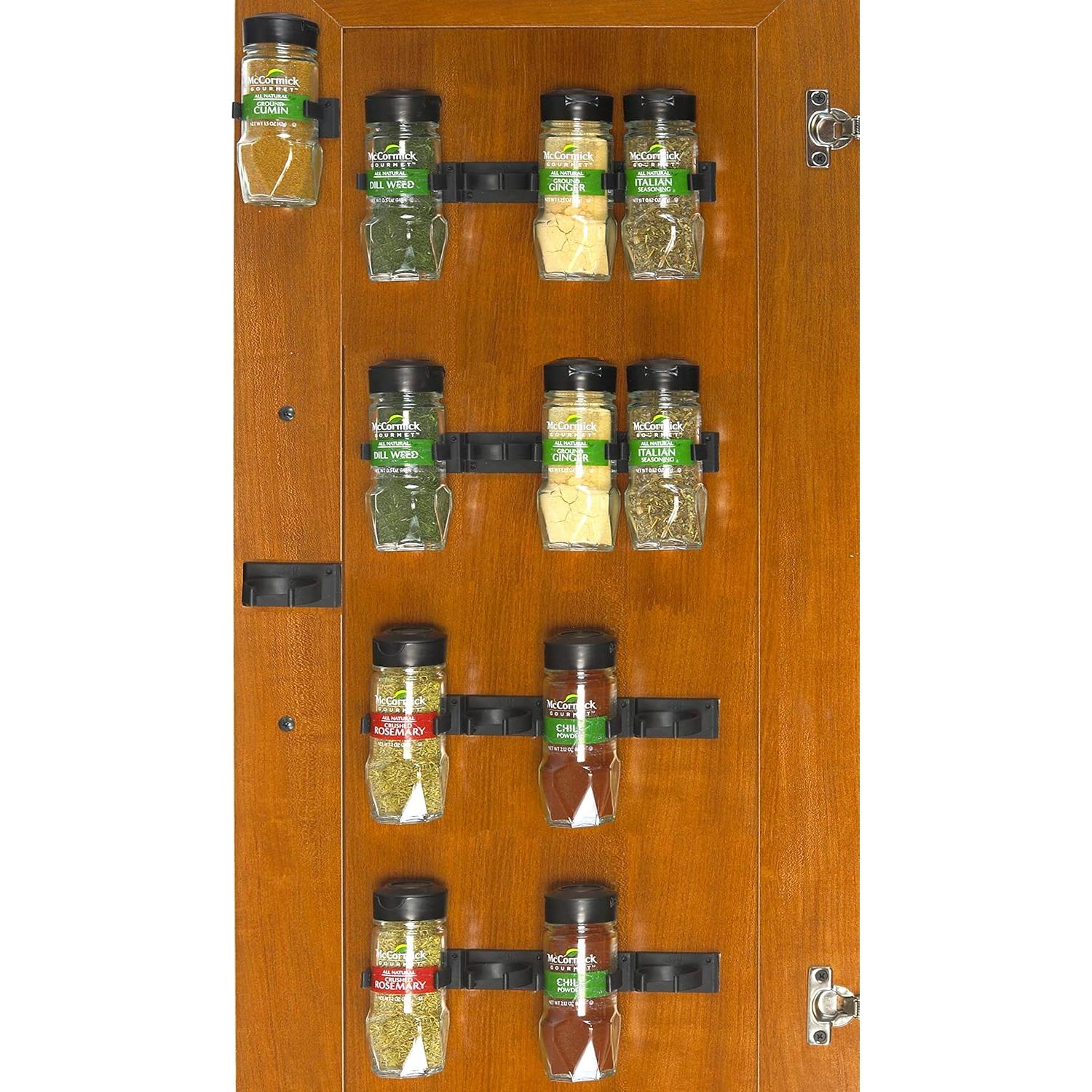 Organizador de Especias Simple Houseware 4 Tiras Negro