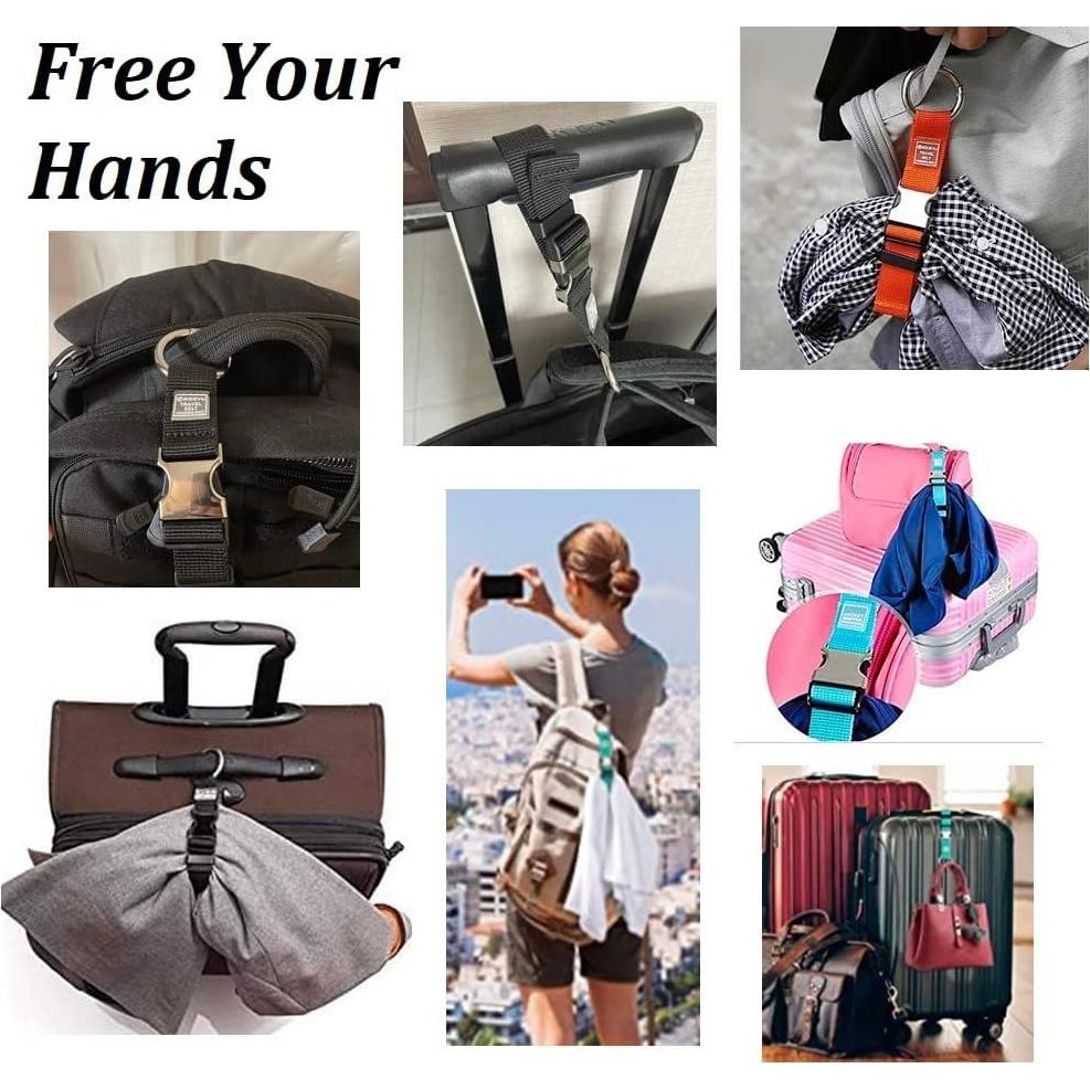 Correas de Equipaje FABULWAY 3 Piezas Ajustables Negro