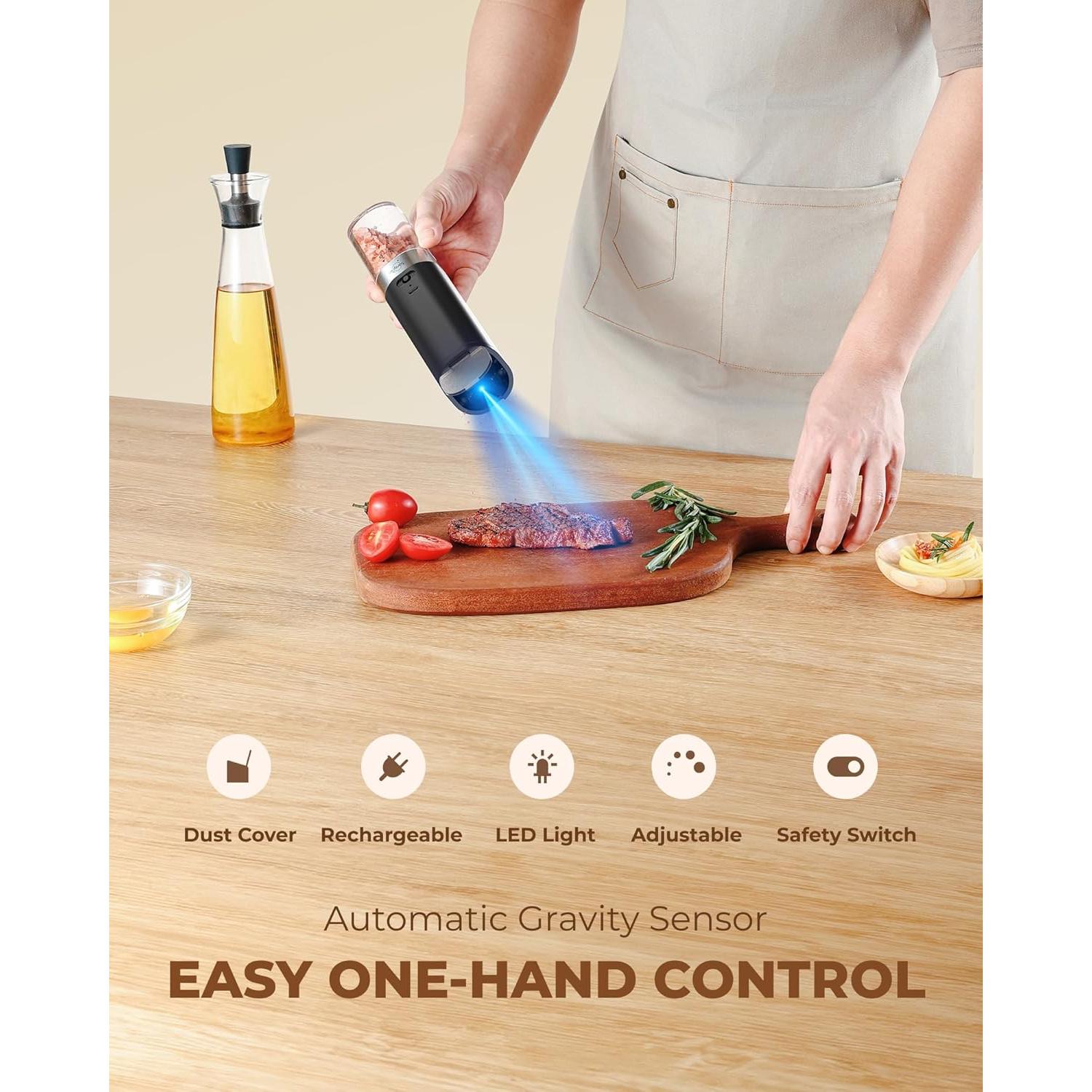 Juego de Molinillos Eléctricos de Sal y Pimienta Sangcon KDL-593E-2B