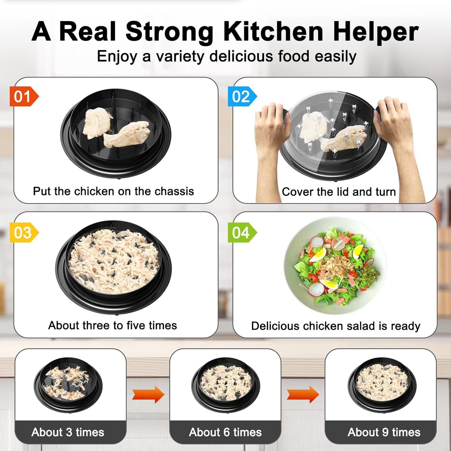 Desmenuzador Manual de Carne Arshray Negro Antideslizante