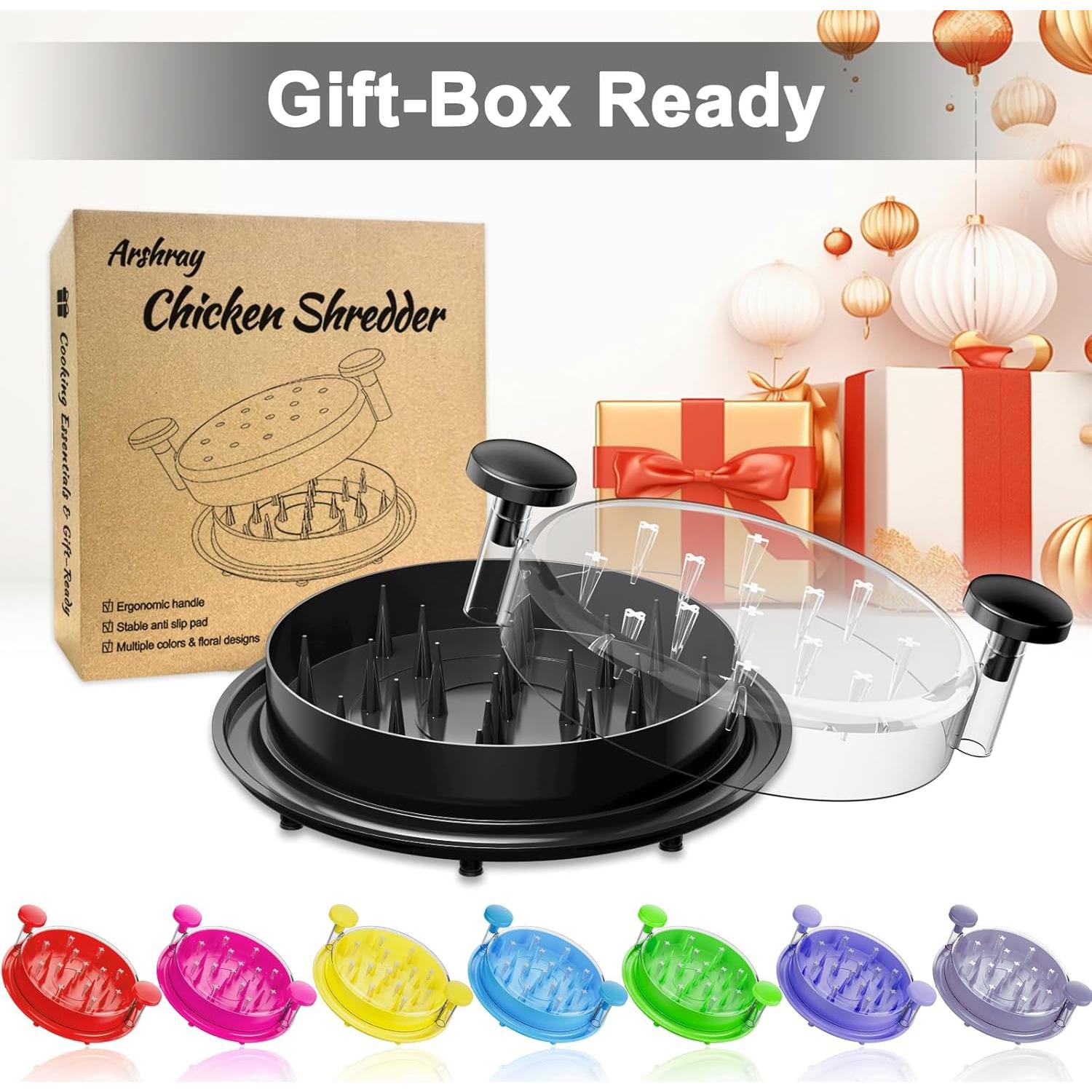 Desmenuzador Manual de Carne Arshray Negro Antideslizante