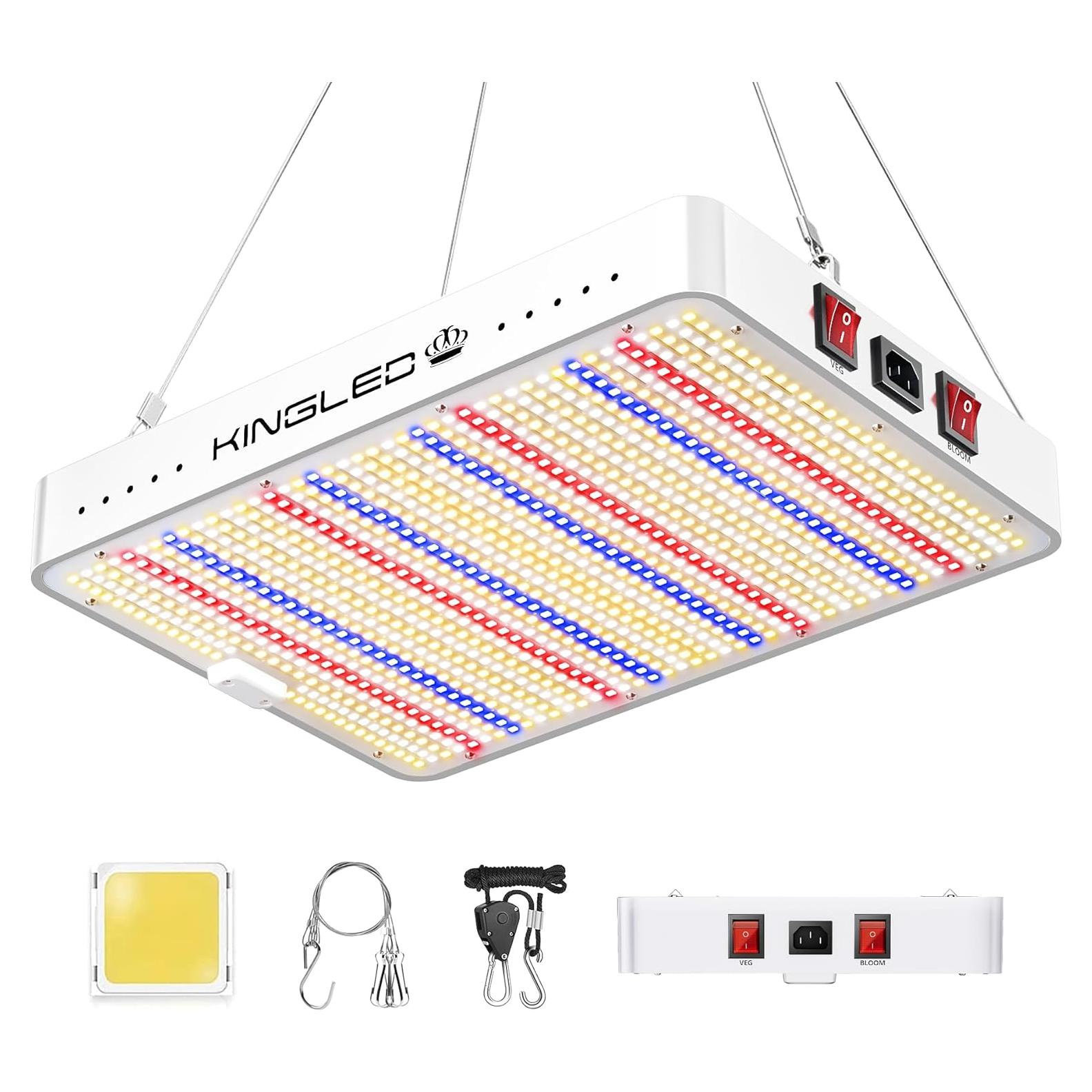 Lámpara de Cultivo LED KingLED KP2000 Espectro Completo 200W