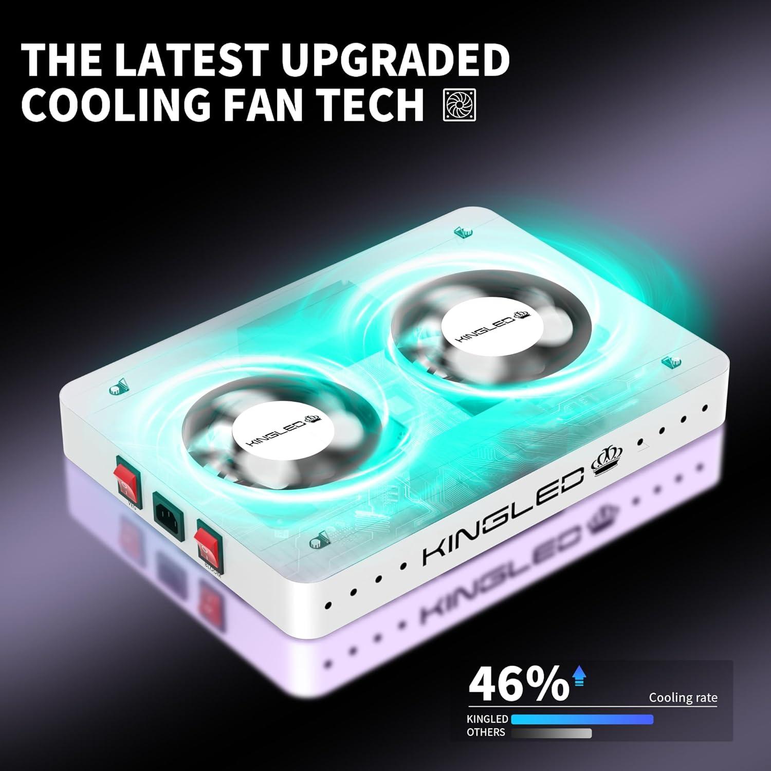 Lámpara de Cultivo LED KingLED KP2000 Espectro Completo 200W