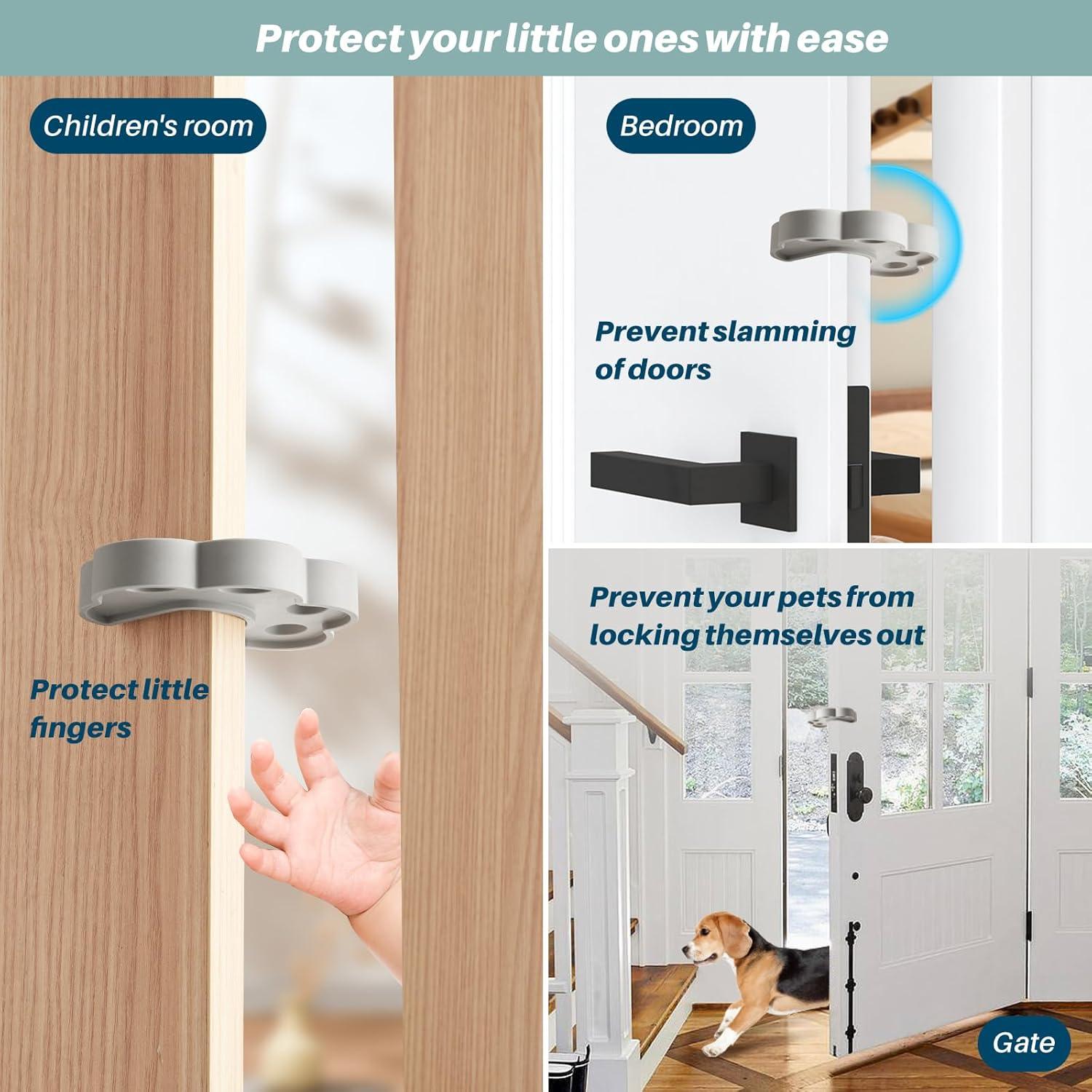 Protector de Puerta Inaya 2 Pack Silicona Gris para Niños