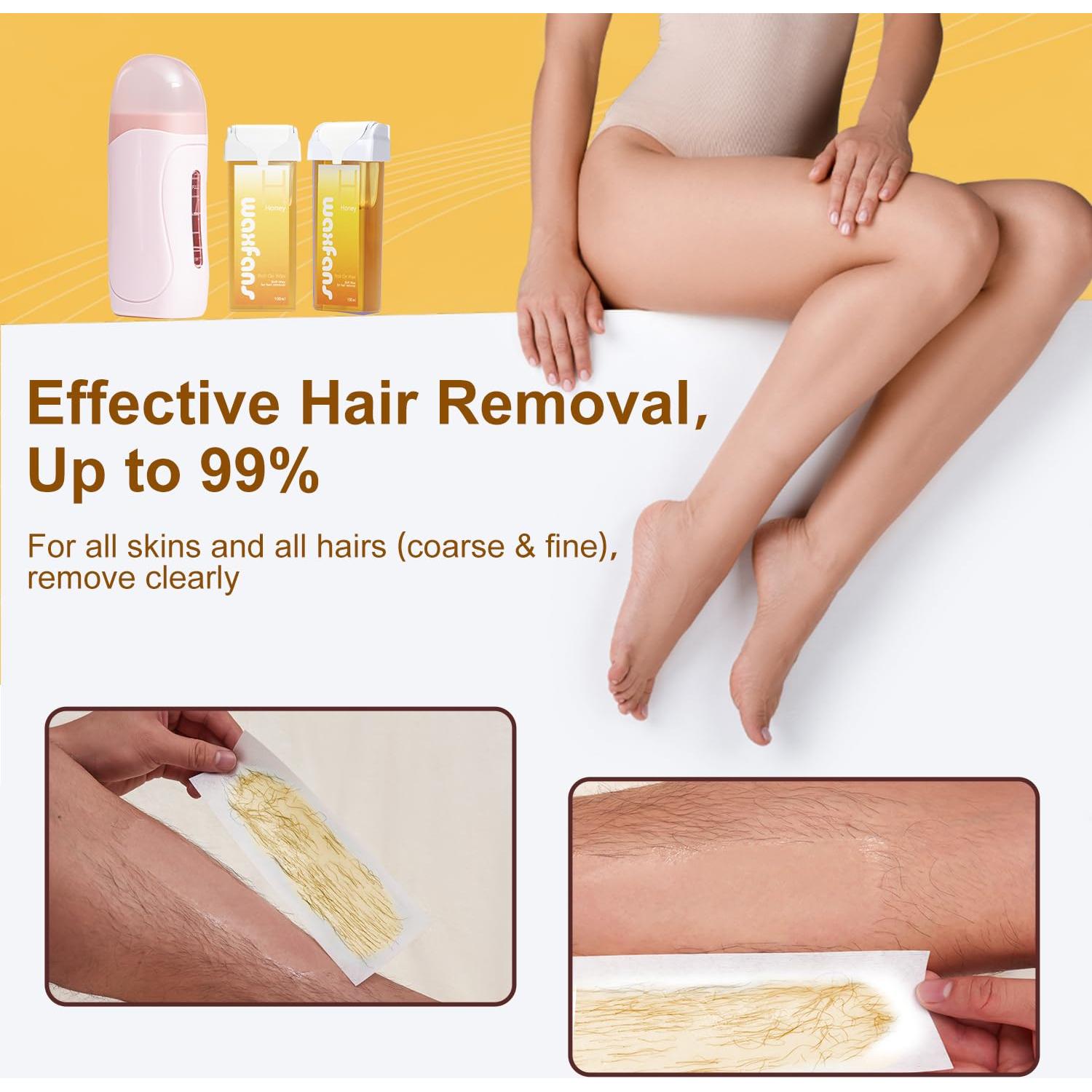 Recarga de Cera Roll On Waxfans Miel 4x100g para Depilación