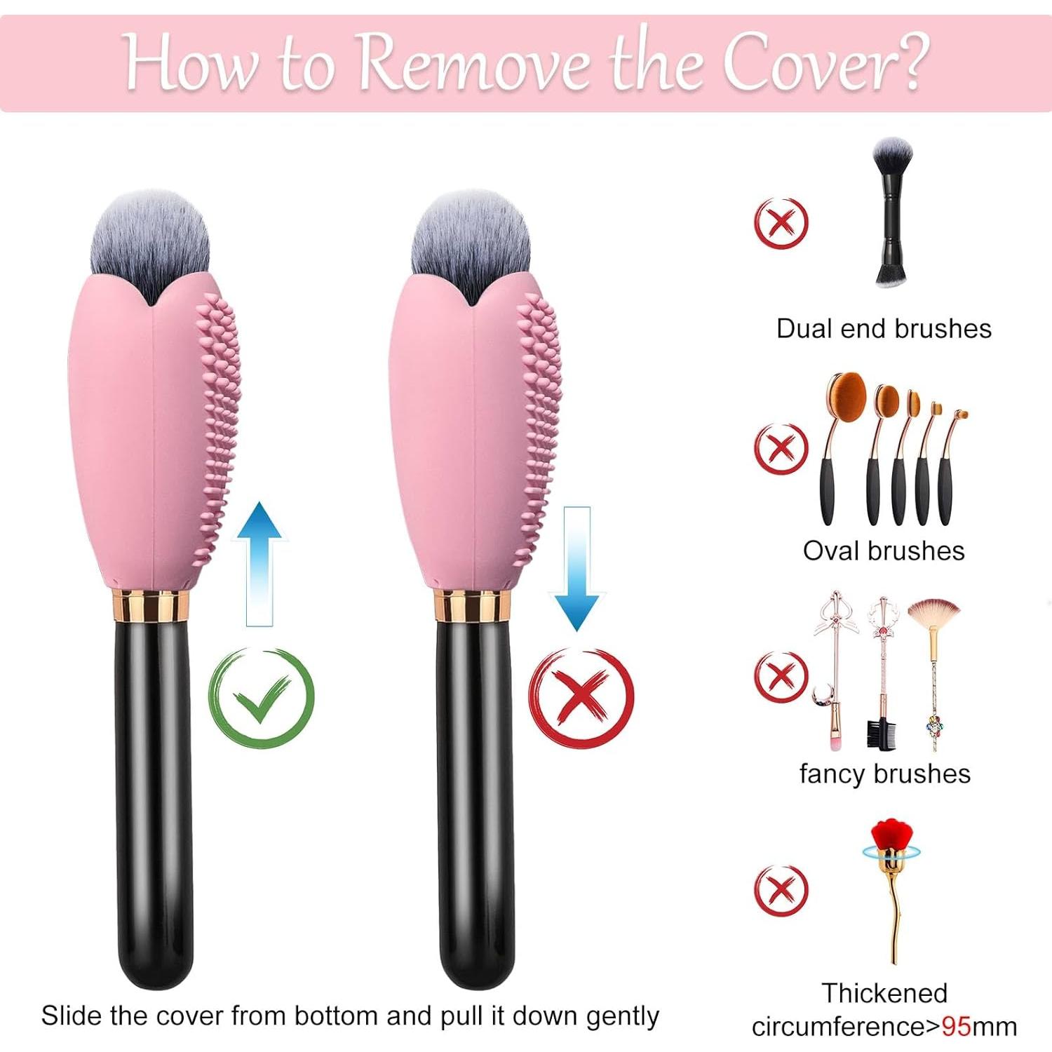 Soporte de Brochas de Maquillaje Vidsel 3 Grandes + 5 Pequeñas Azul