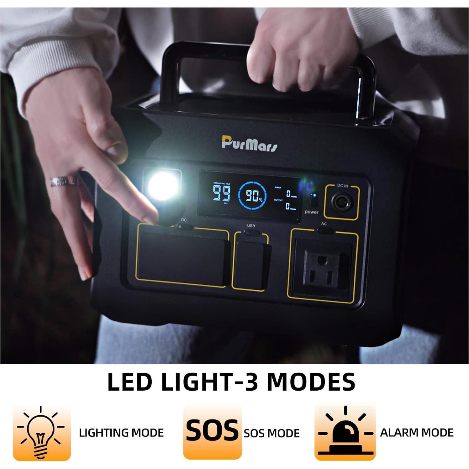 Estación de Energía Portátil PurMars 288Wh 300W Camping