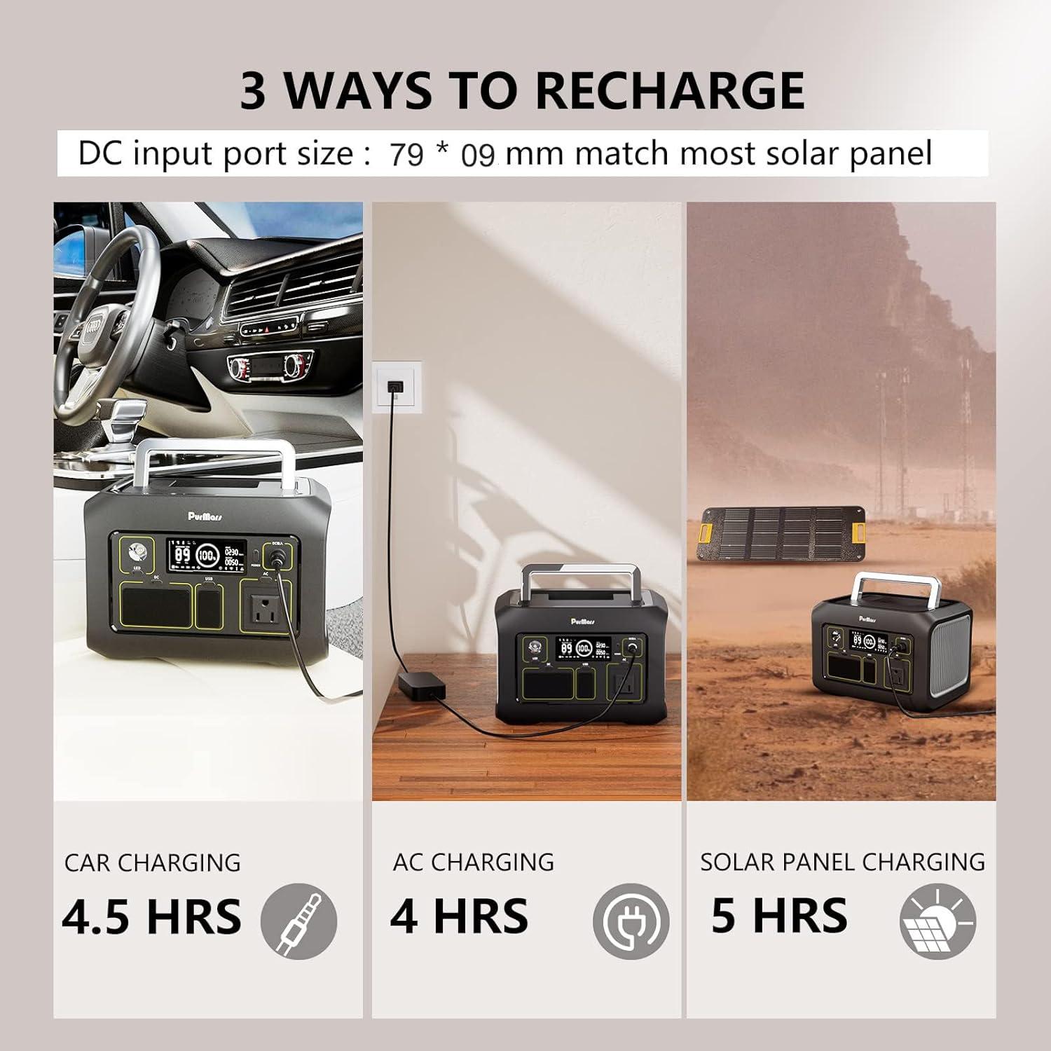 Estación de Energía Portátil PurMars 288Wh 300W Camping