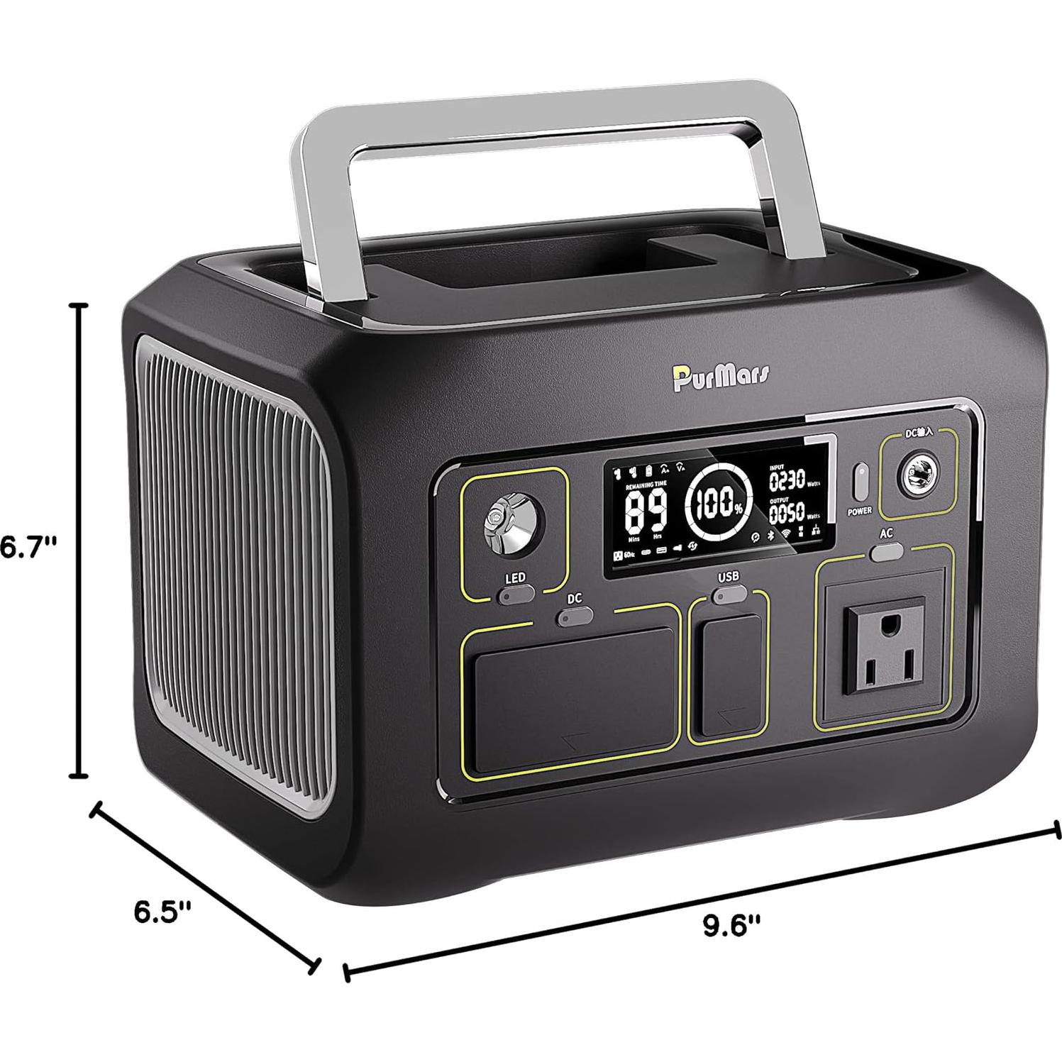 Estación de Energía Portátil PurMars 288Wh 300W Camping