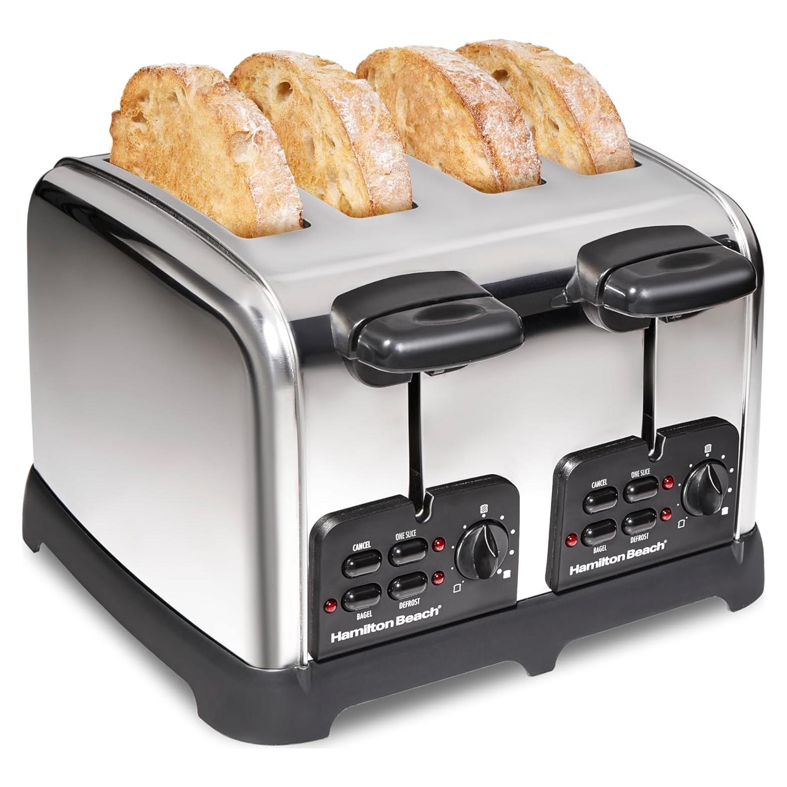 Tostadora Hamilton Beach 24782 Acero Inoxidable 4 Rebanadas