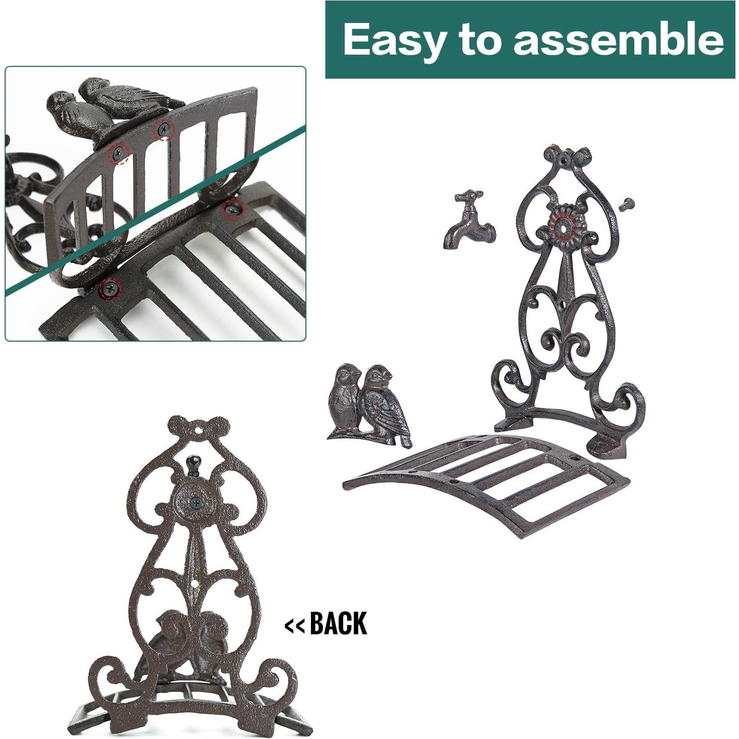 Soporte para Manguera de Jardín Sungmor - Hierro Fundido 44.45x30.48cm