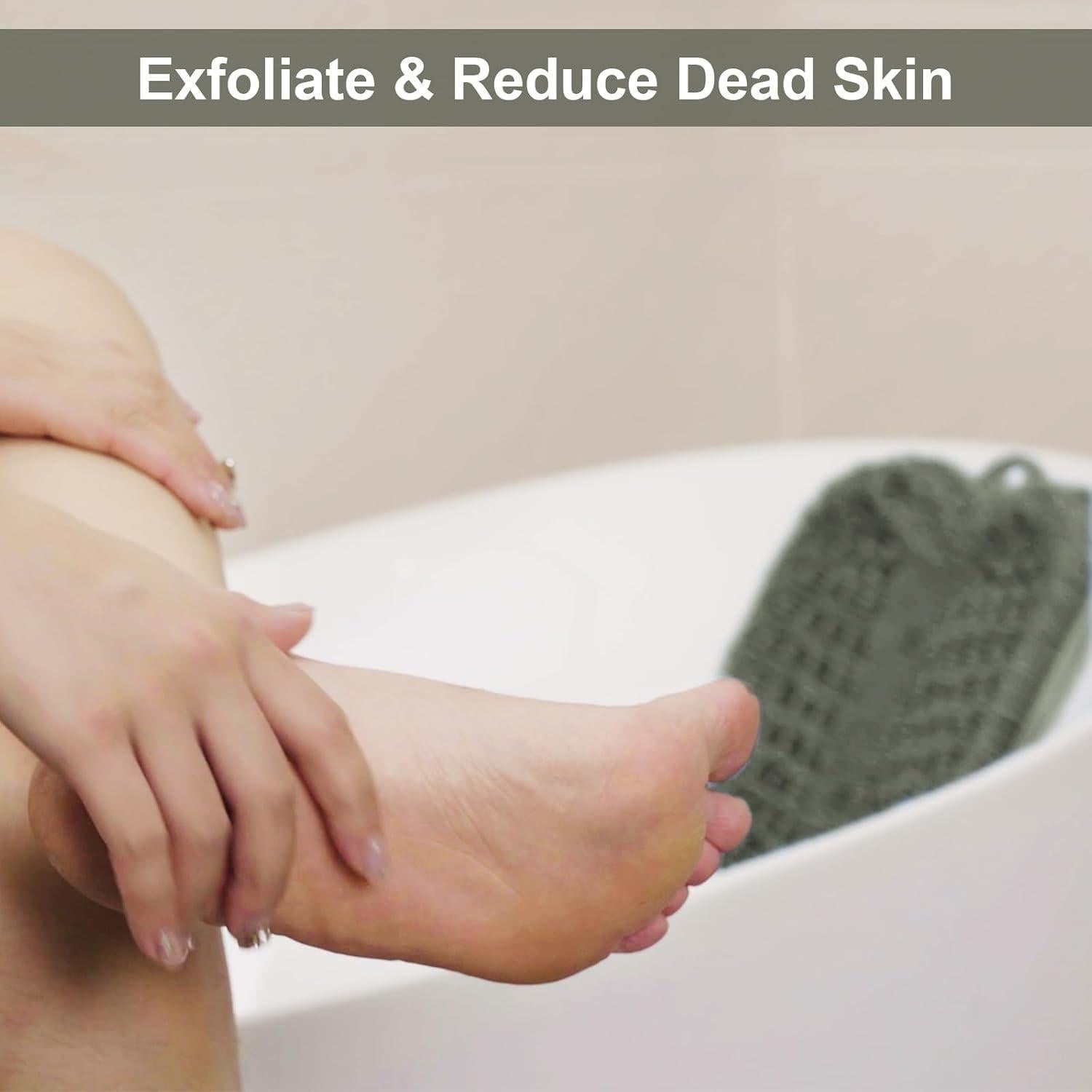 Alfombrilla de Frotar los Pies BESKAR Verde Oscuro 29x28cm