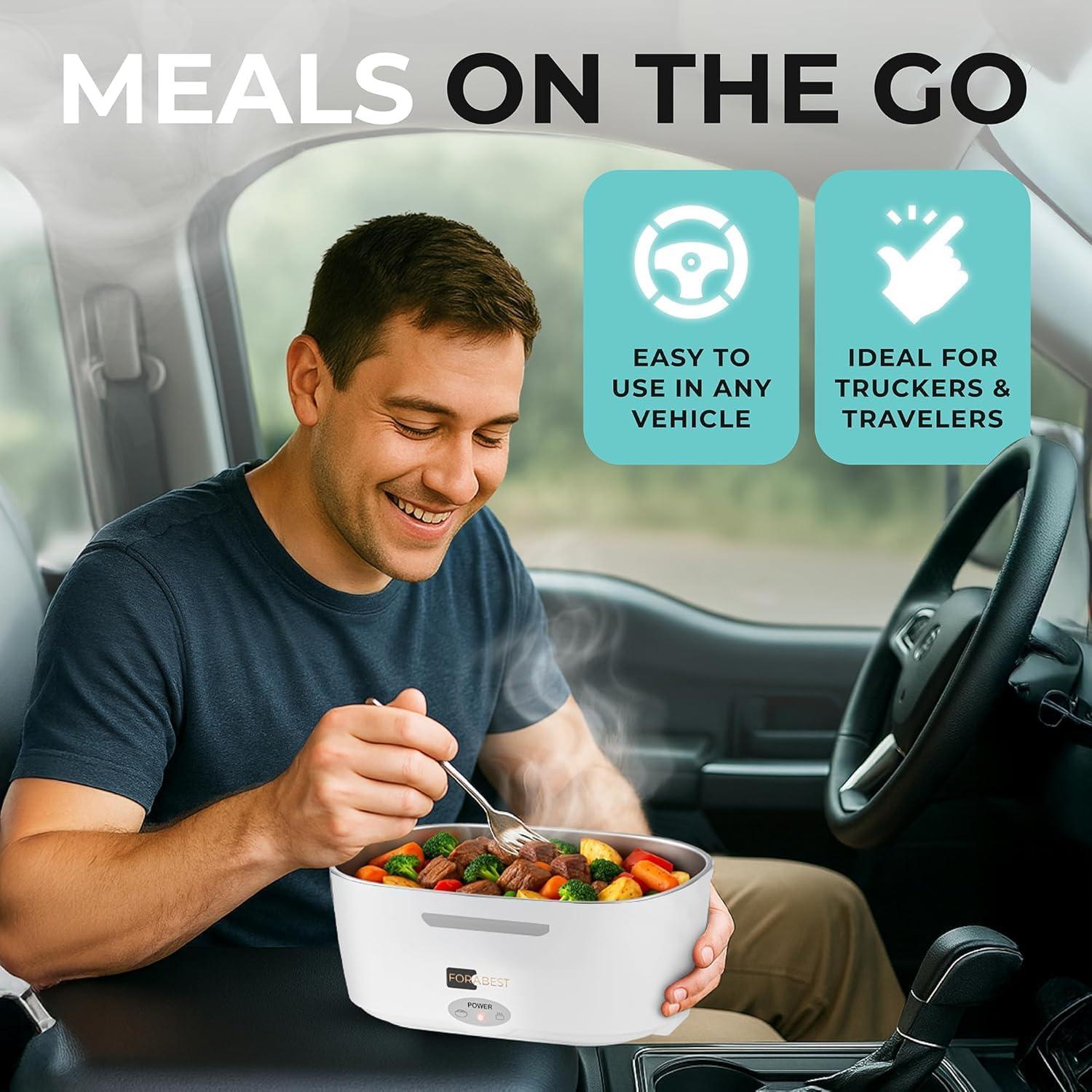 Caja de Almuerzo Eléctrica FORABEST 1.5L 80W Doble Voltaje